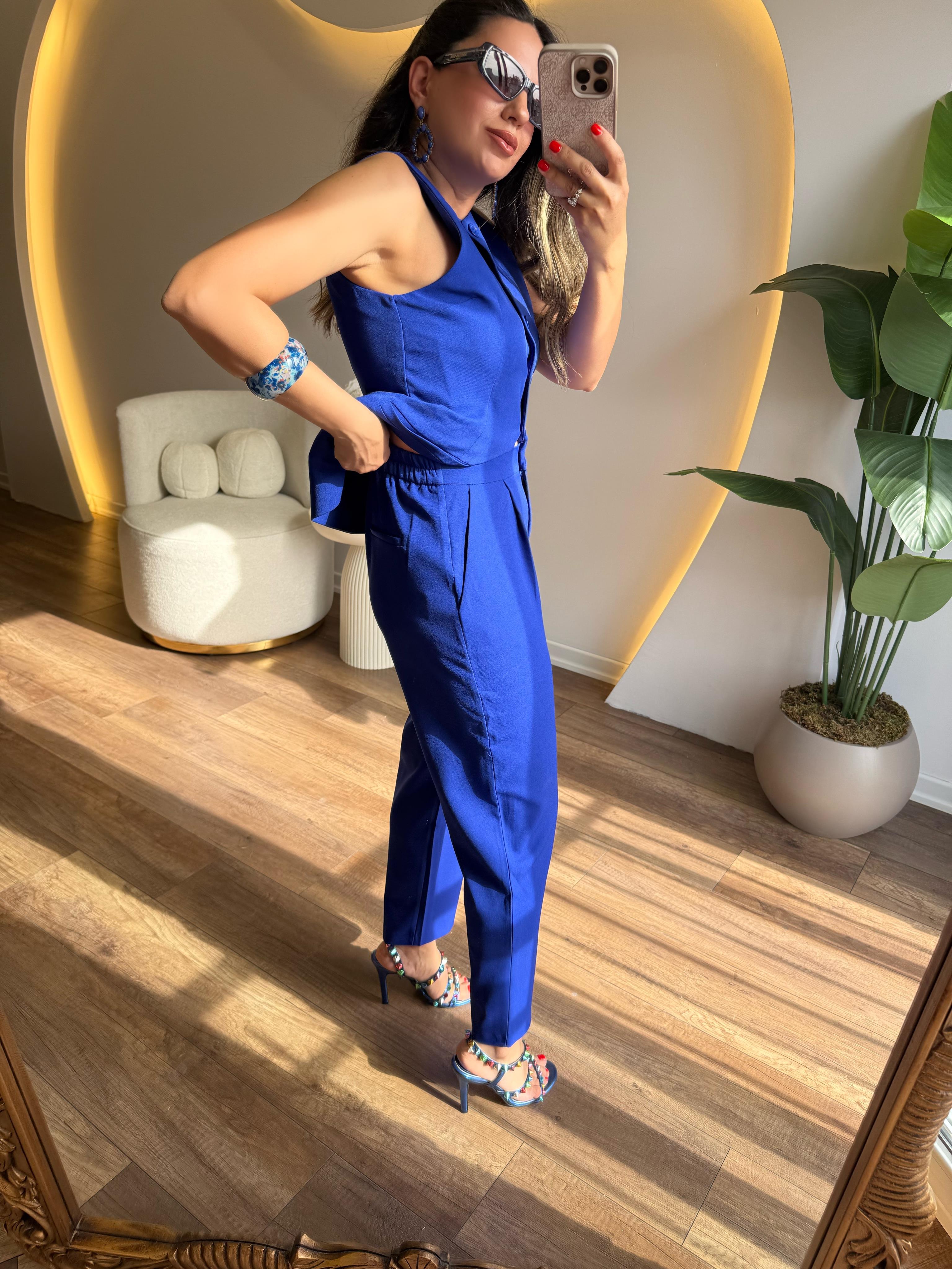 9459 Arka Beli Lastikli Pantolon