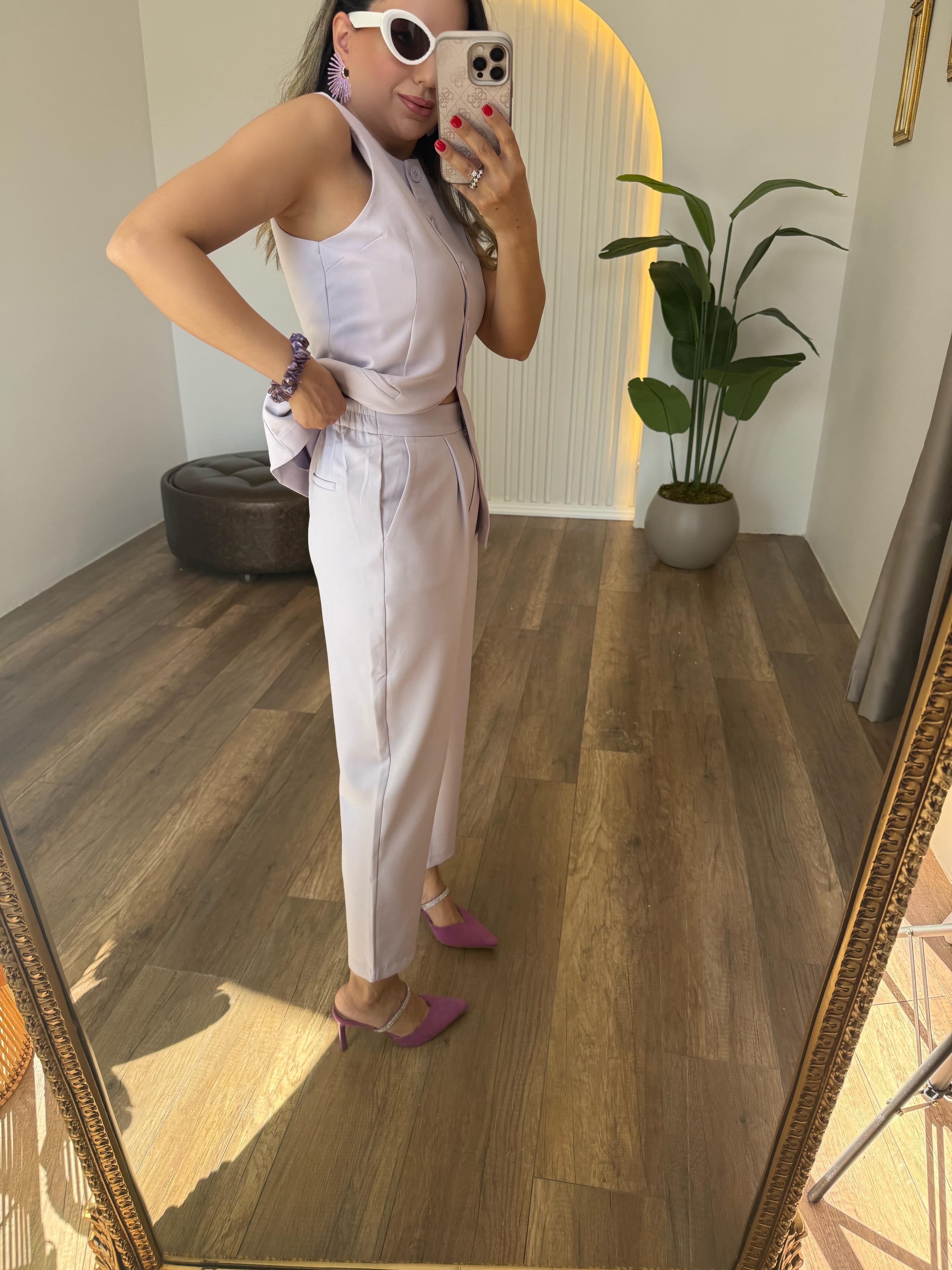 9459 Arka Beli Lastikli Pantolon