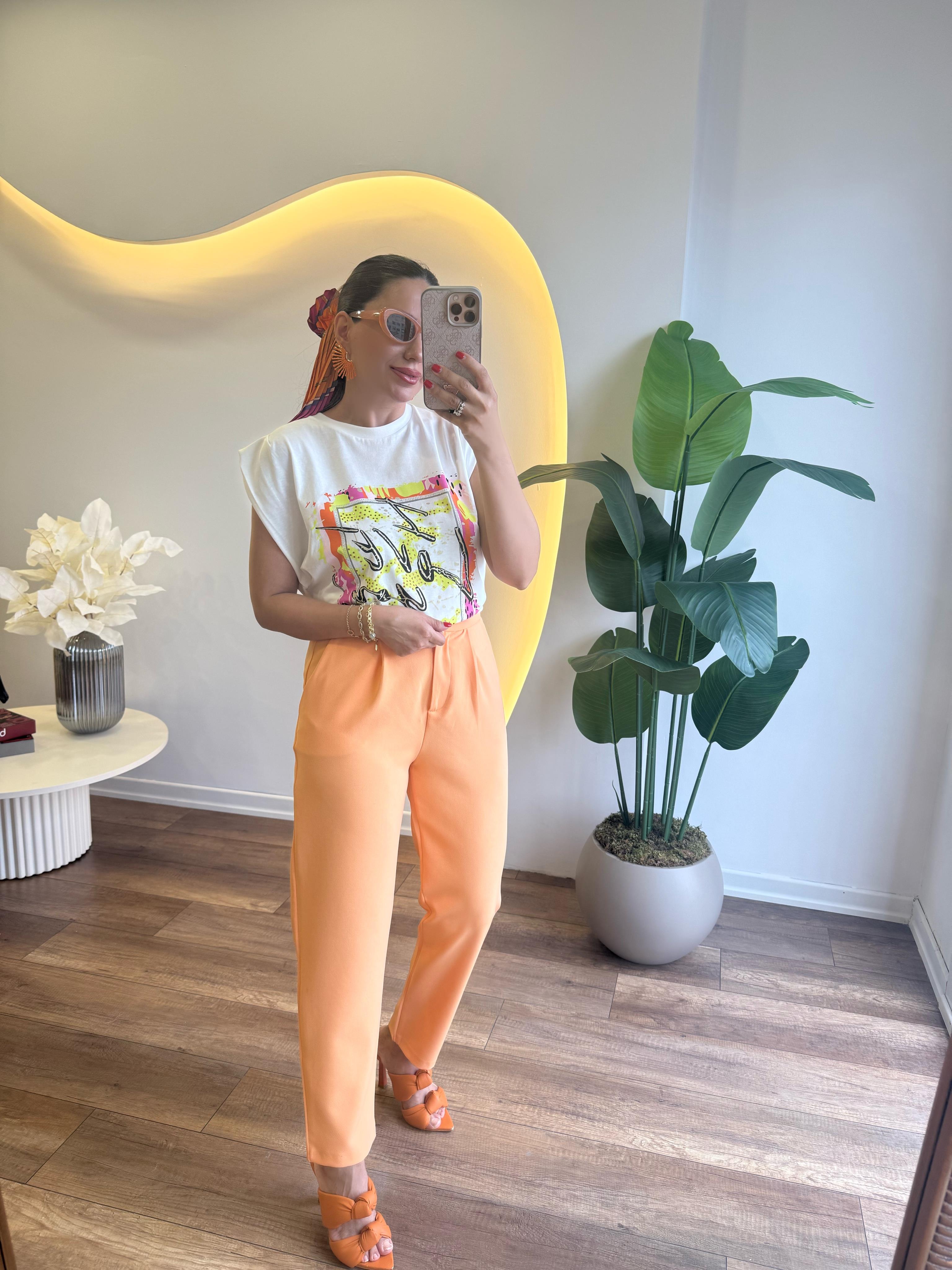 9459 Arka Beli Lastikli Pantolon