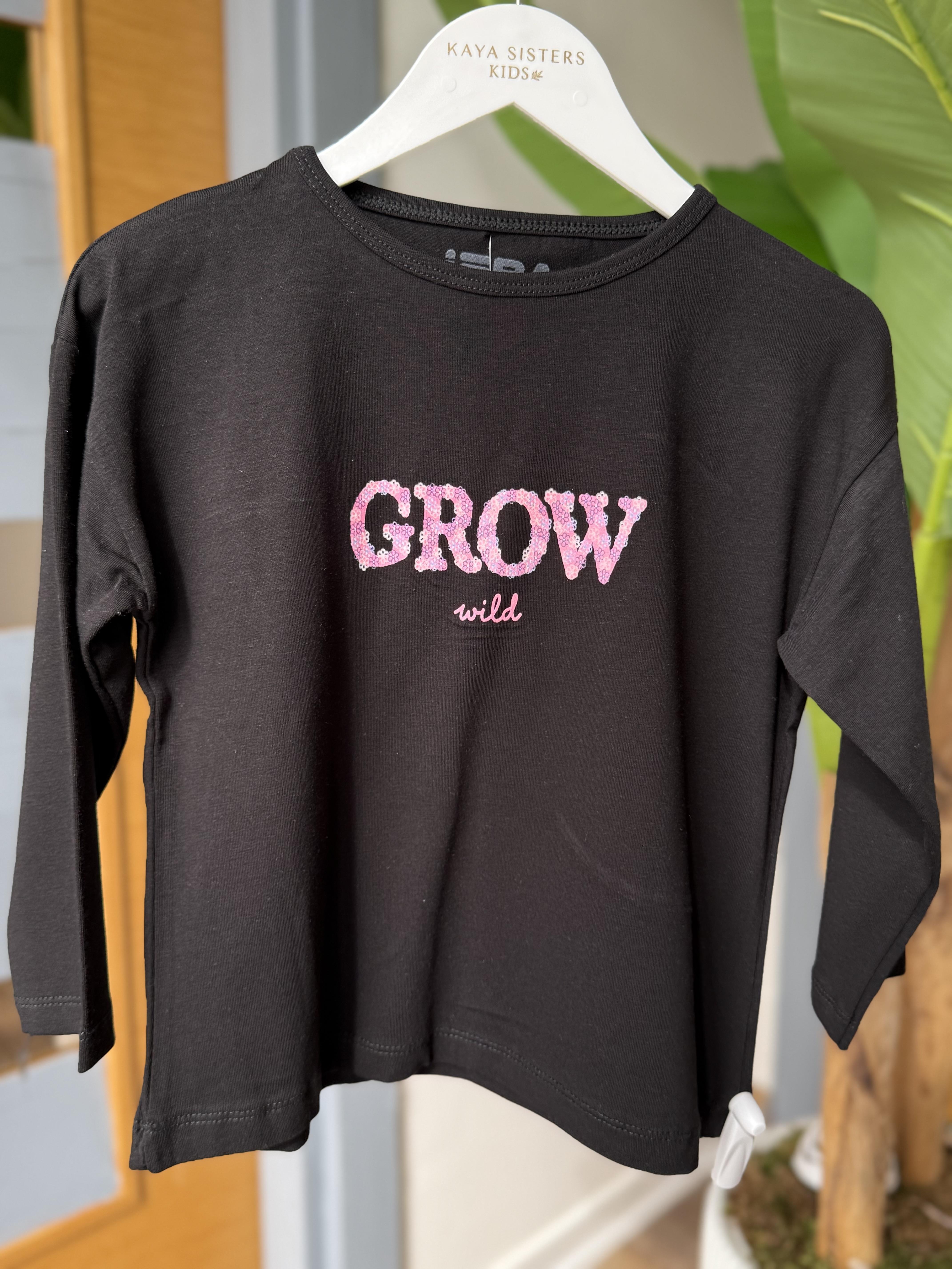 9482 Kids Pembe Grow Baskılı Tshirt 8-12 Yaş