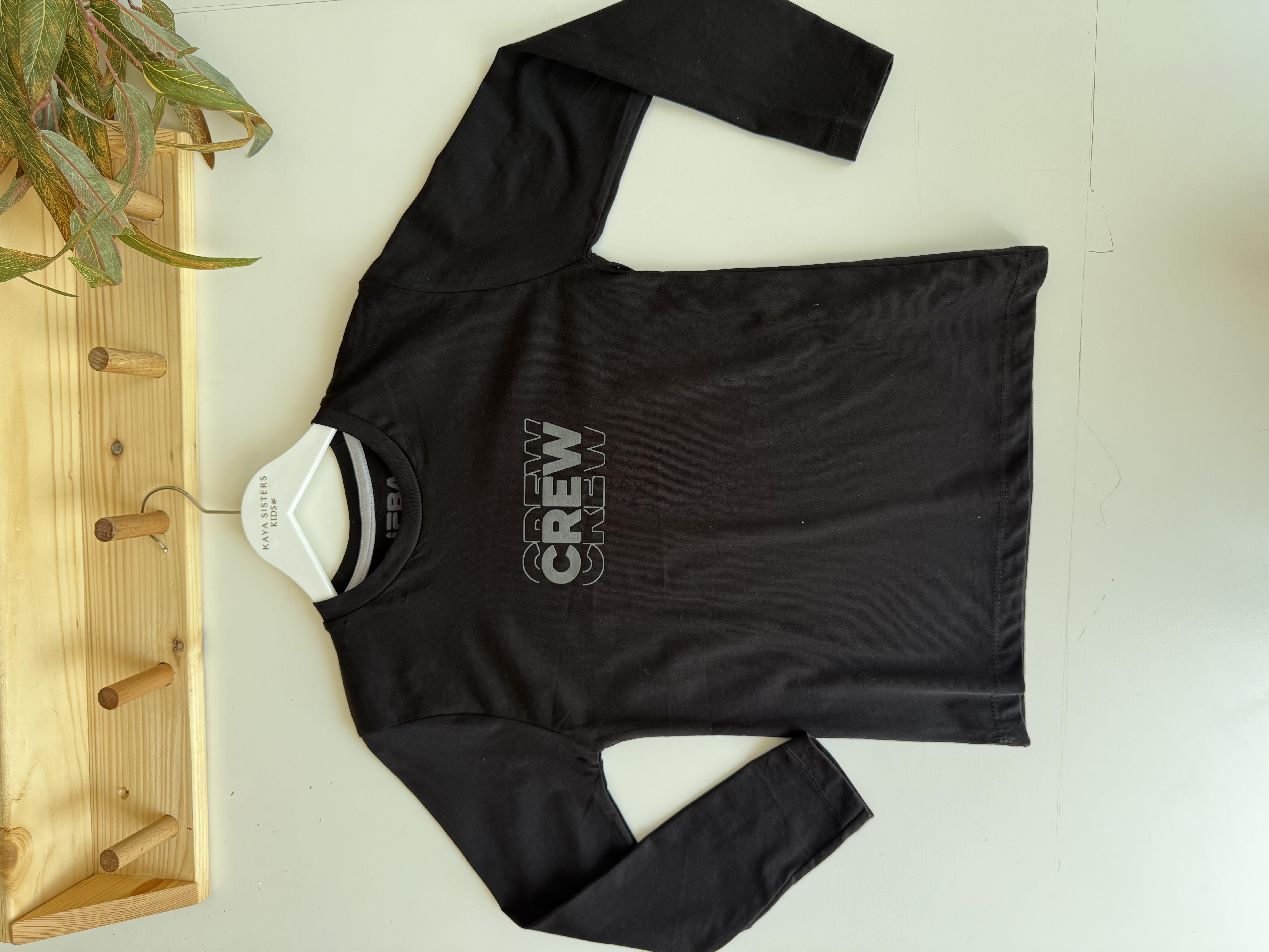 9502 Kids Crew Baskılı Tshirt 8-12 Yaş