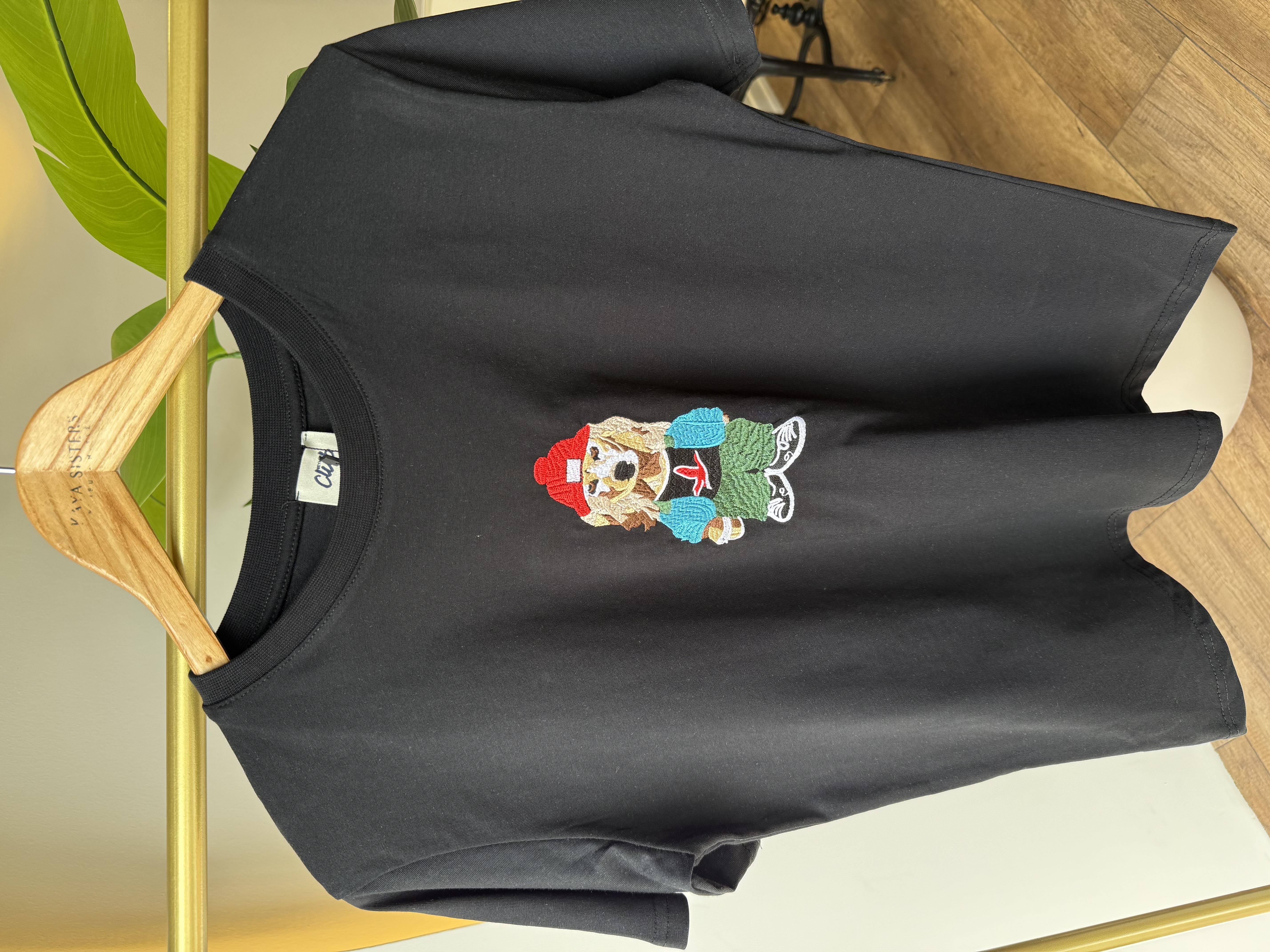 9664 Renkli K. Baskılı Tshirt