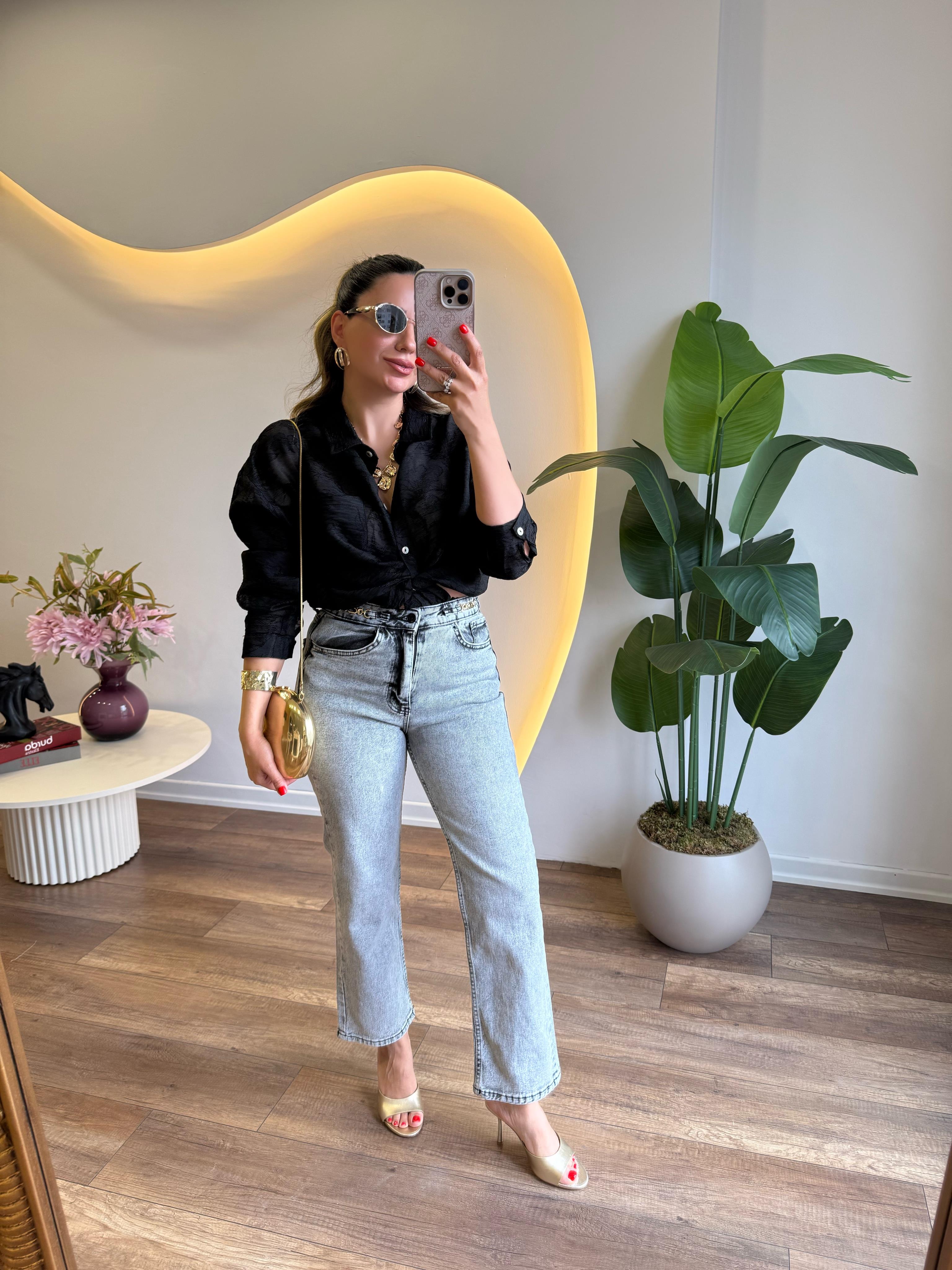9710 Kenarı Gold Zincirli Pantolon