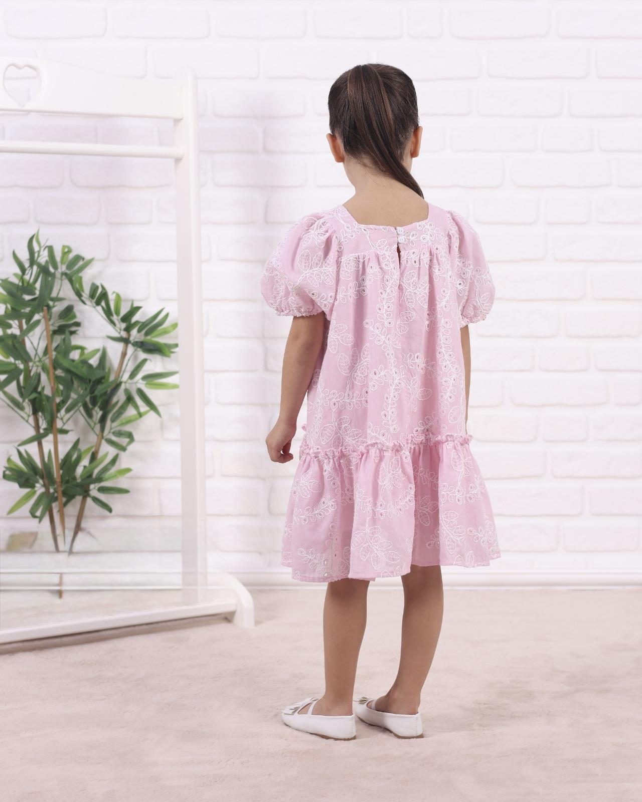 9754 Kids Yarım Kol Fisto Elbise 2-3/7-8 Yaş