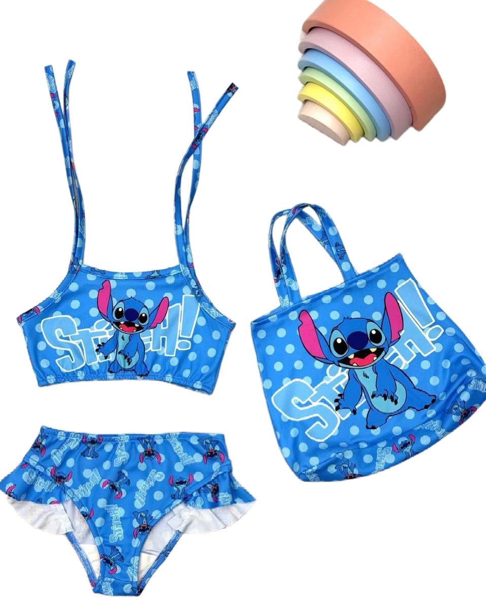 9858 Kids Çantalı Çocuk Bikini 3-4/9-10 Yaş