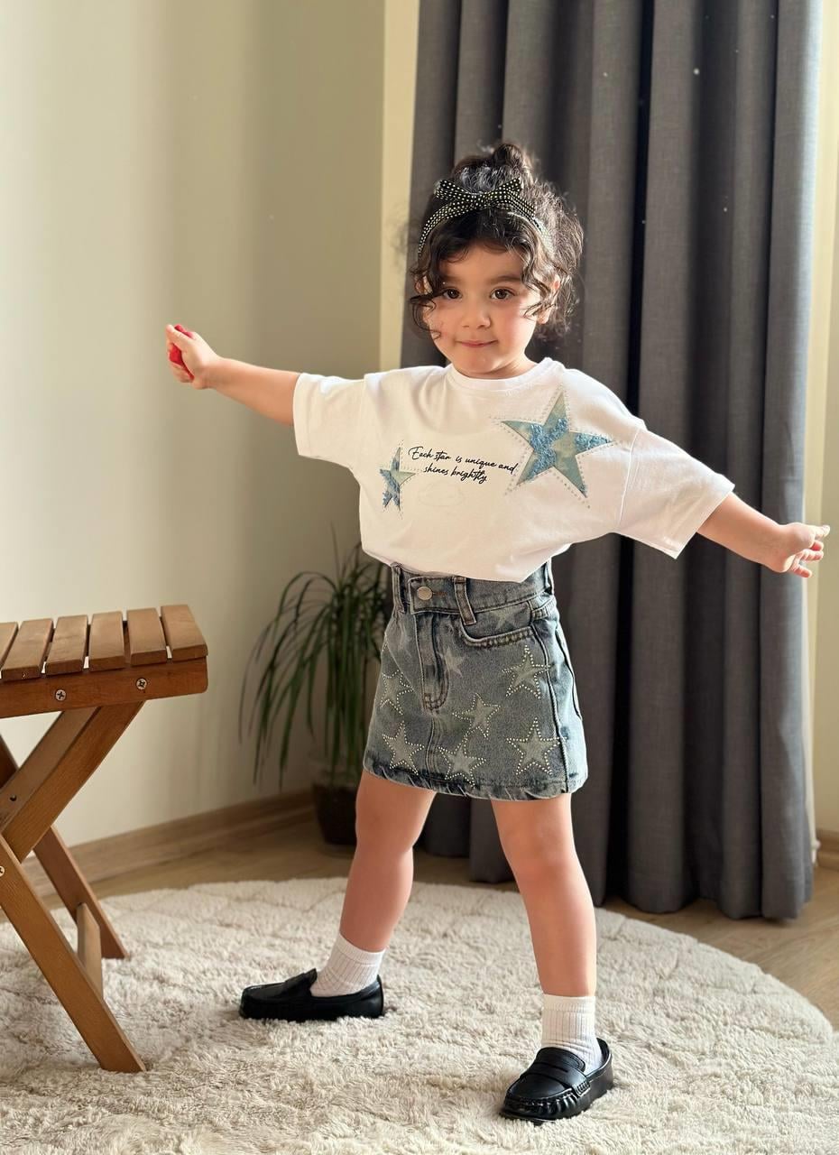 9966 Kids Yıldız Taşlı Kız Takım 3-4/9-10 Yaş