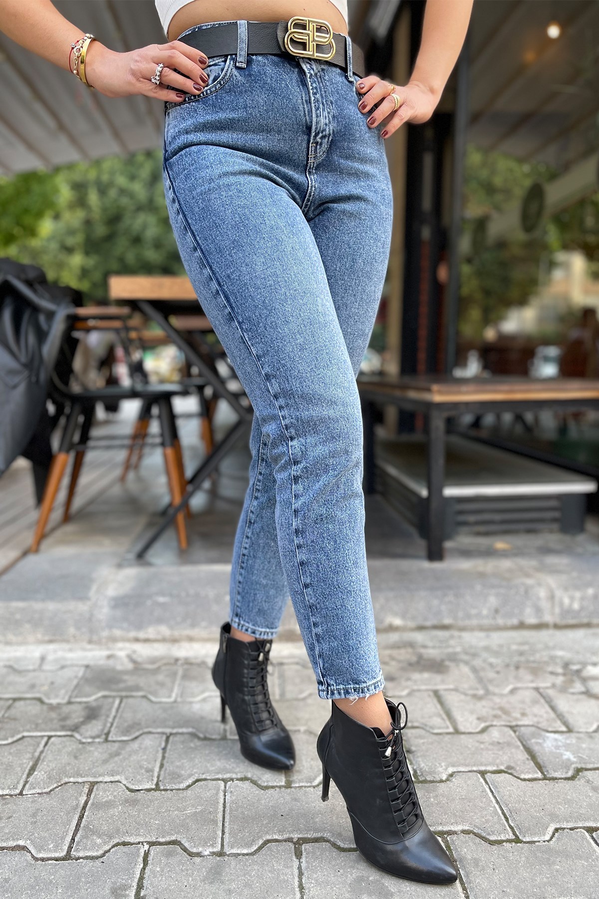 Açık Renk  Mom Jean