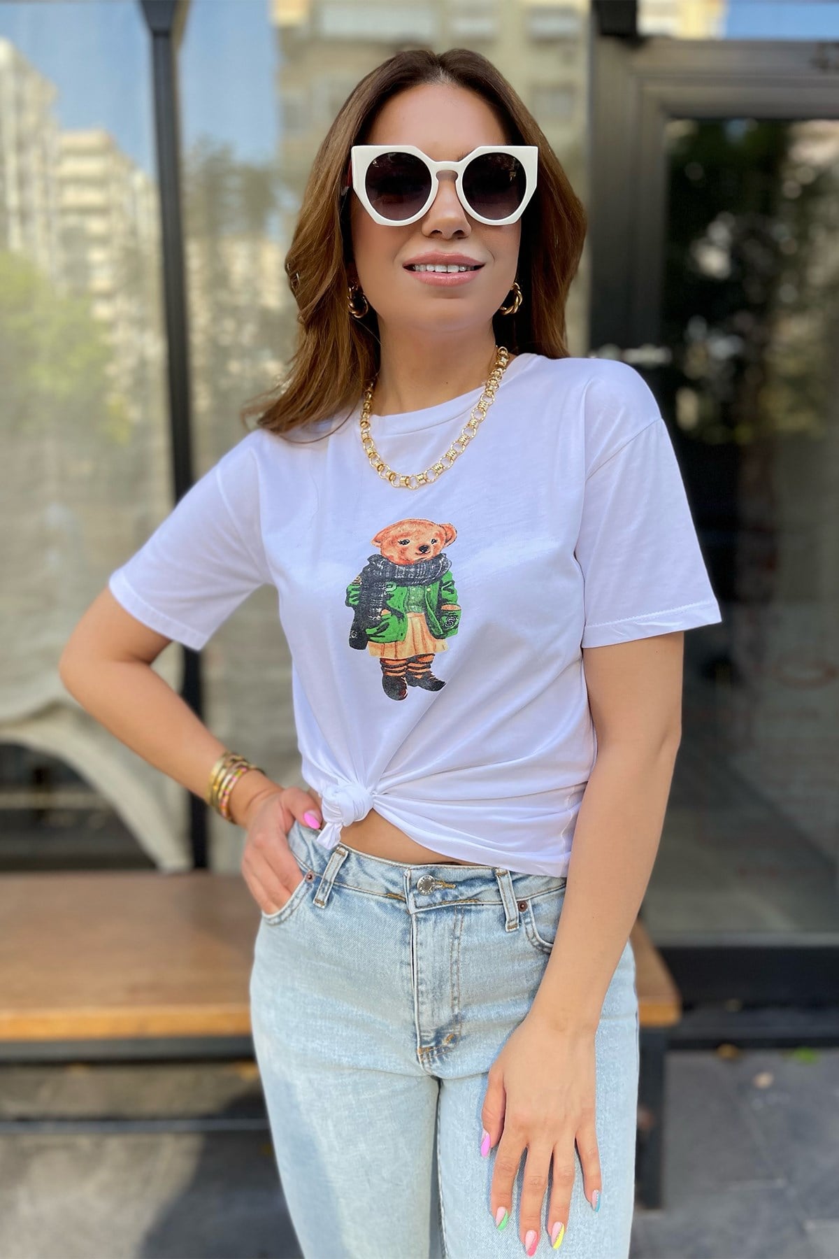 Ayıcık Baskılı Tshirt