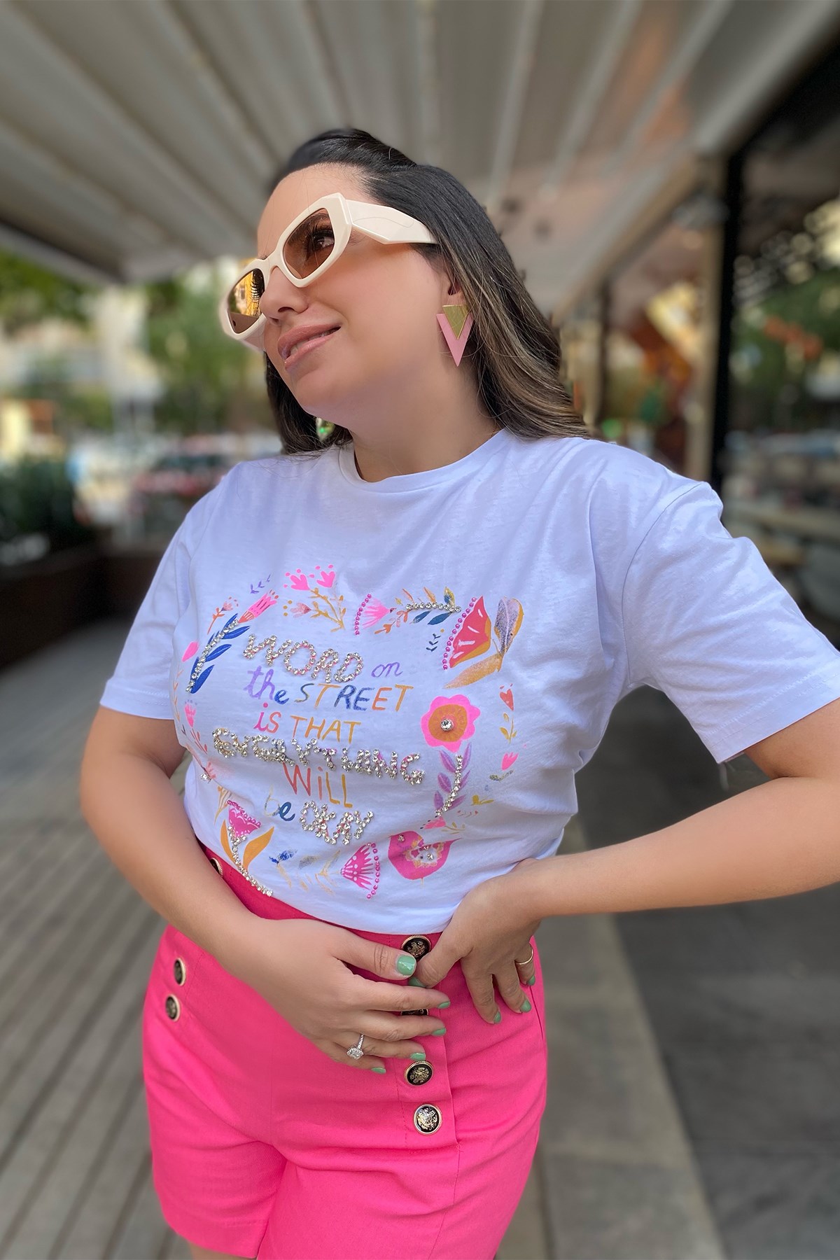 Baskı Detaylı Tshirt