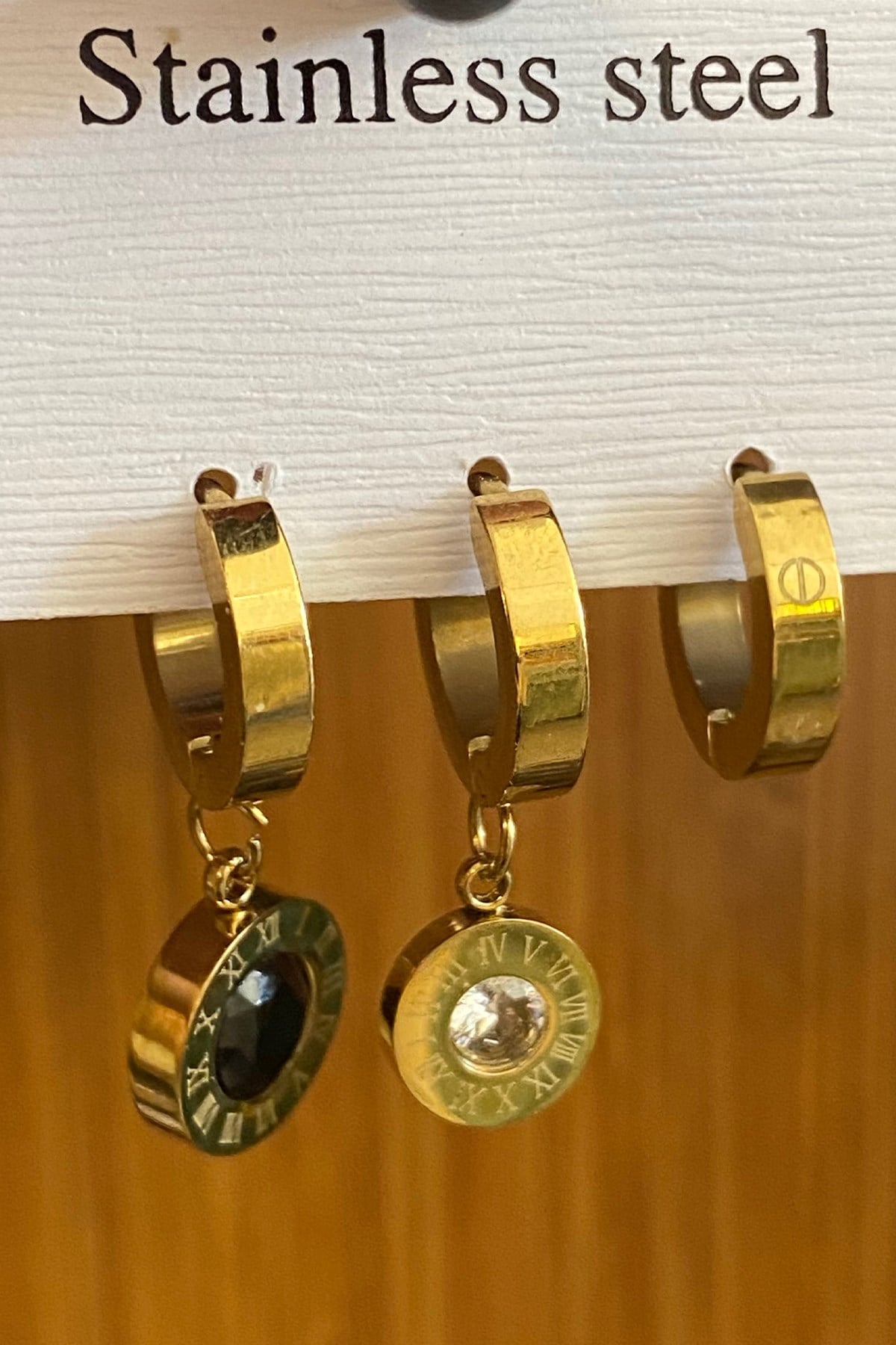 Çelik Gold Küpe 6