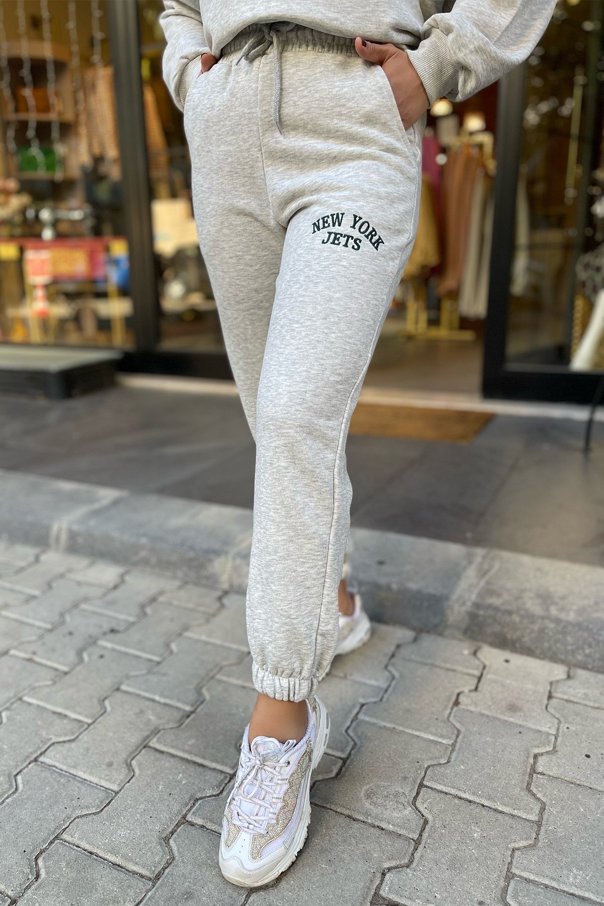 Gri Newyork Eşofman Takım