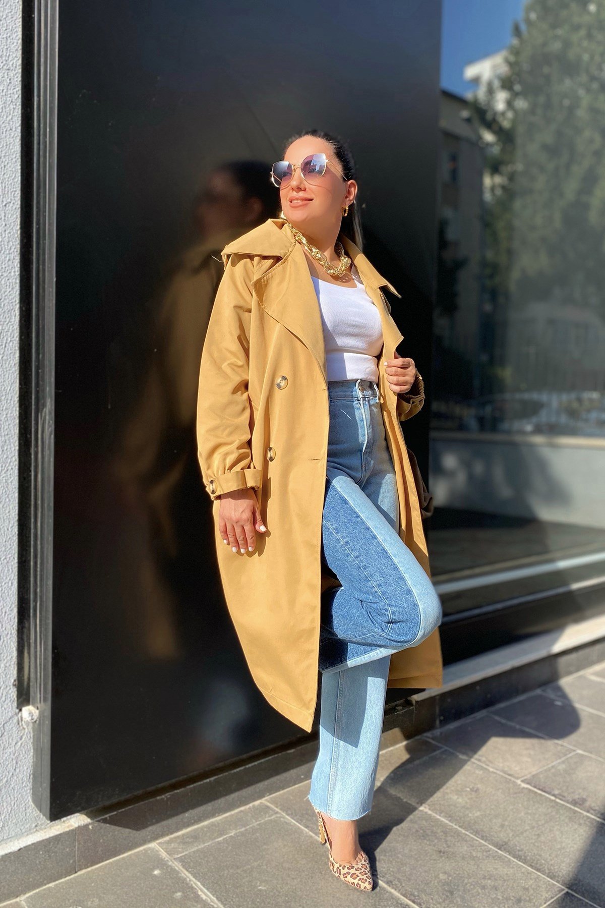 Kendinden Kuşaklı Trençkot