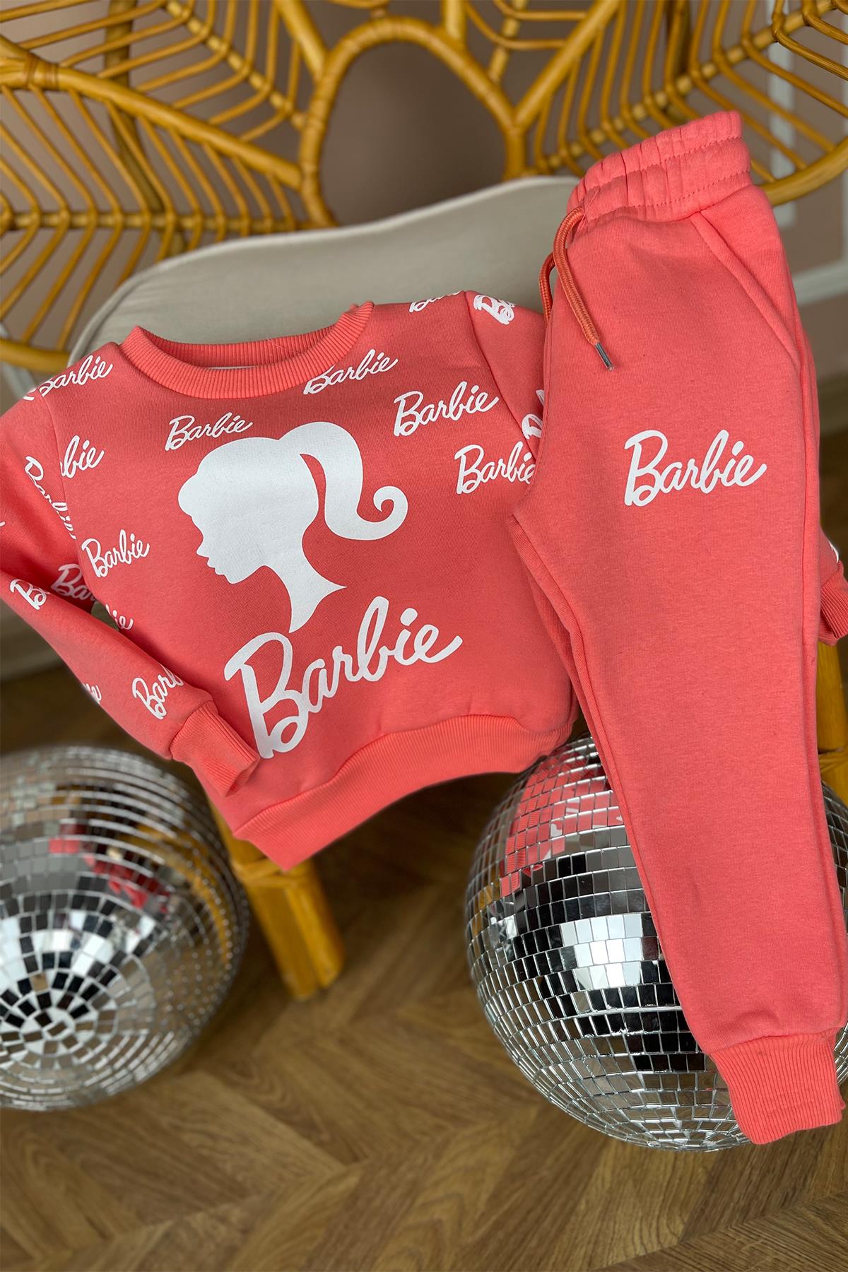 Kids Barbie Baskılı 3 İplik Takım