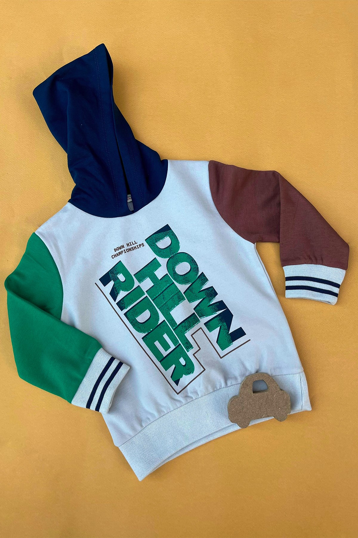 Kids Baskılı Kapşonlu Sweatshirt