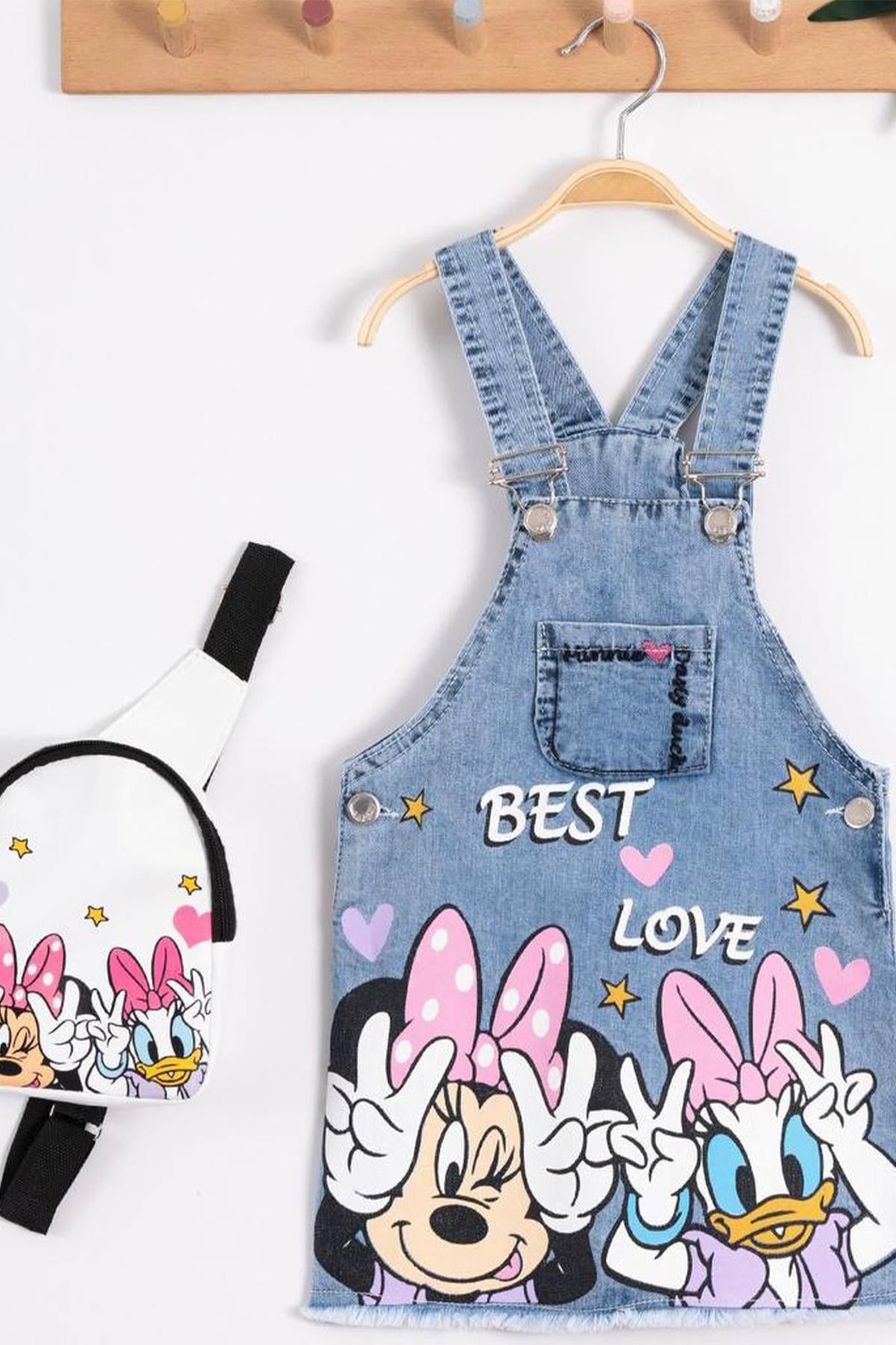 Kids Çantalı Mickey Kot Elbise