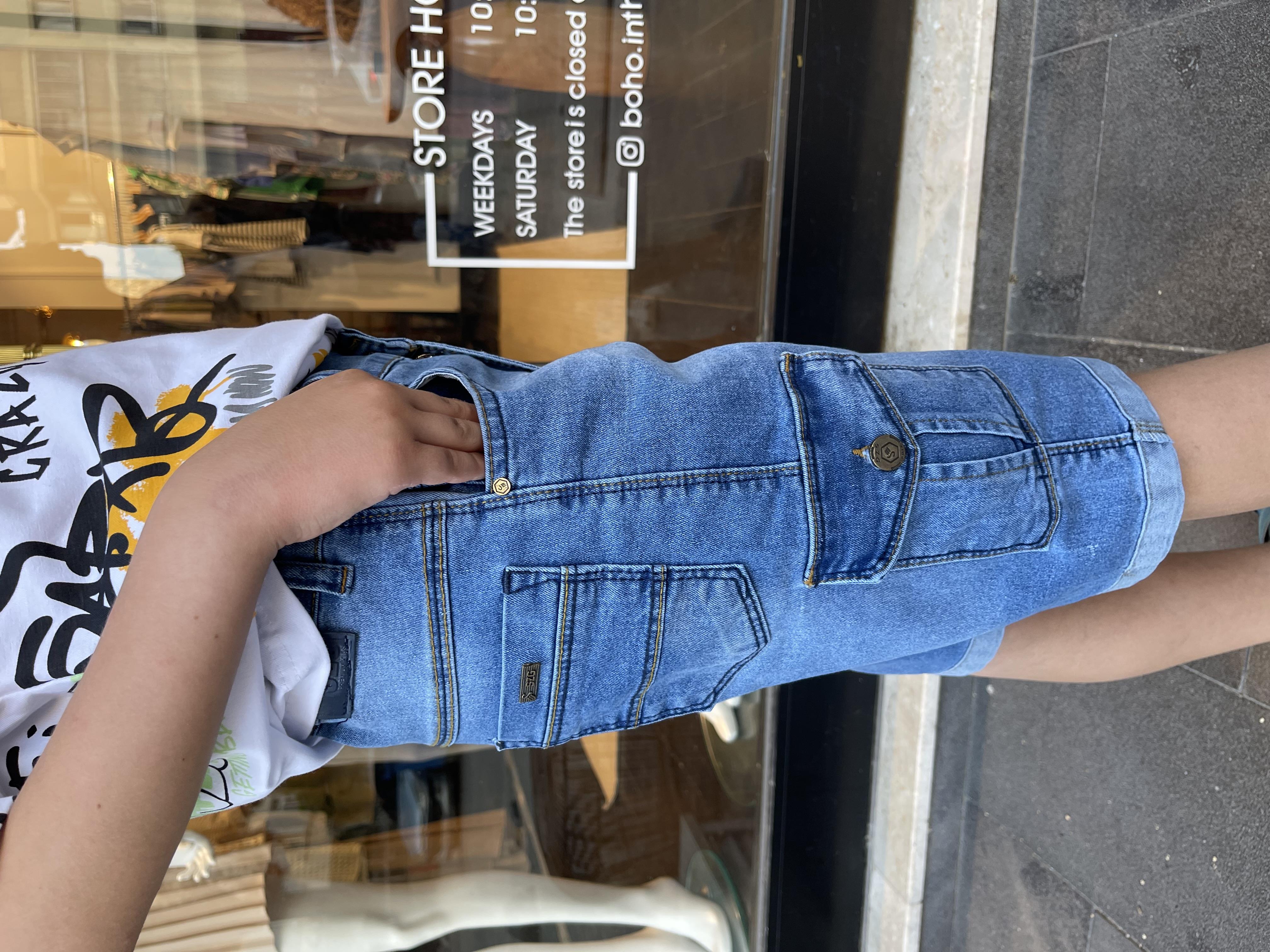 Kids Cep Detaylı Erkek Kot Şort