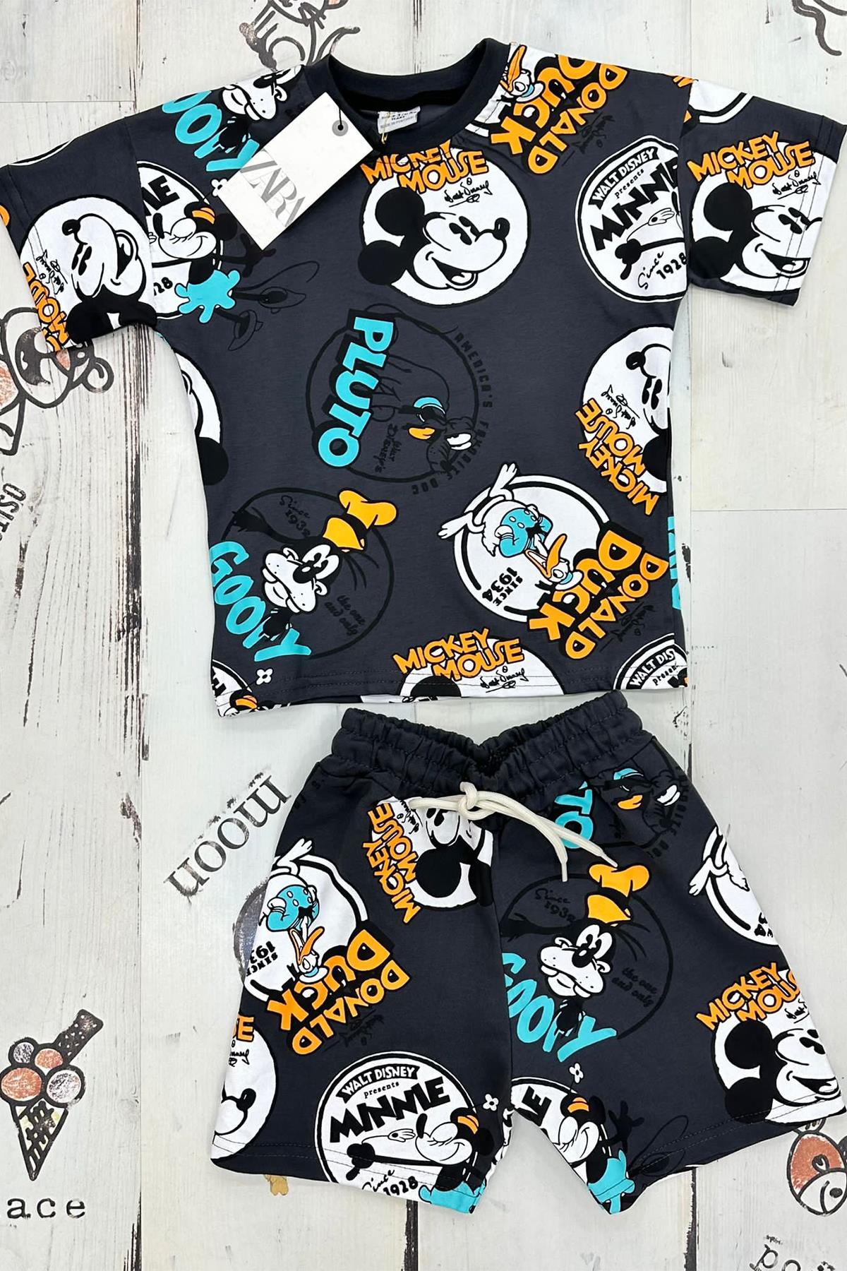 Kids Gri Mickey Mouse Takım