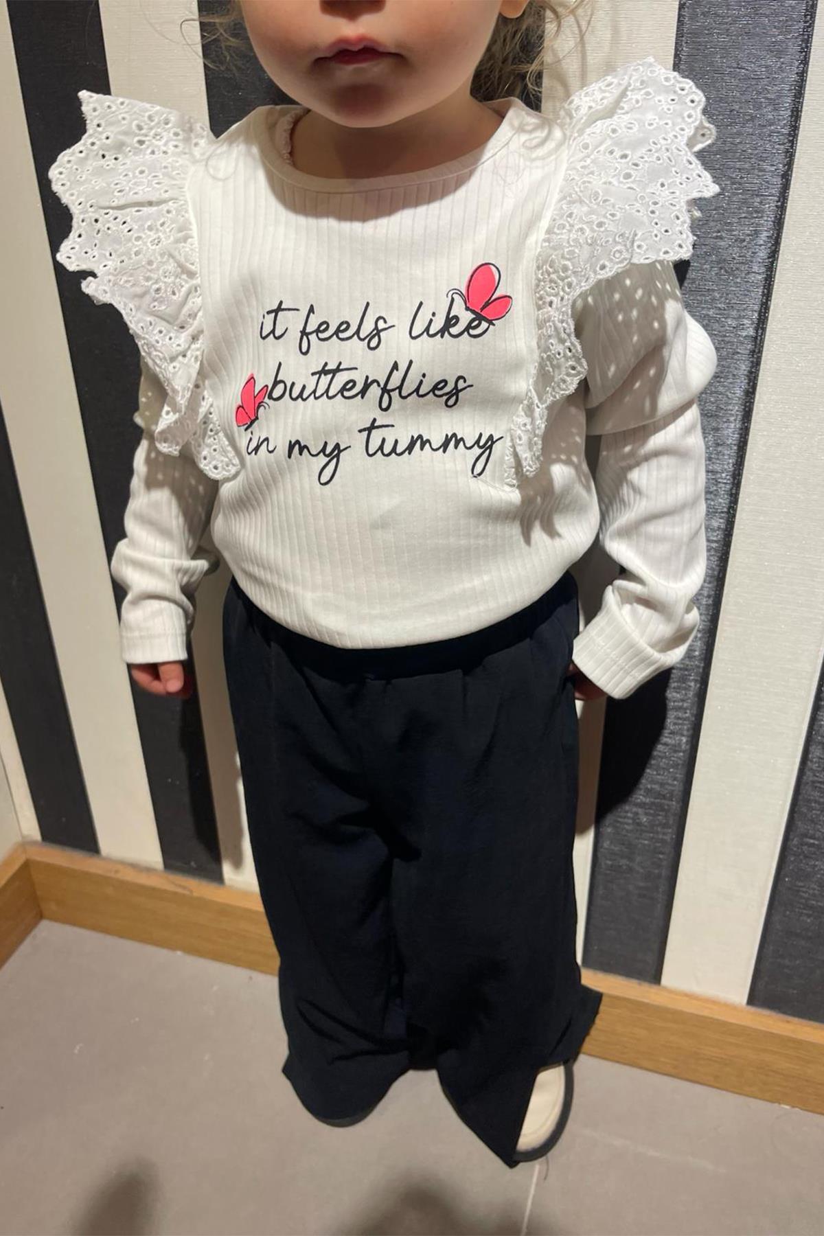 Kids Kolu Fistolu Pantolon Bluz Takım