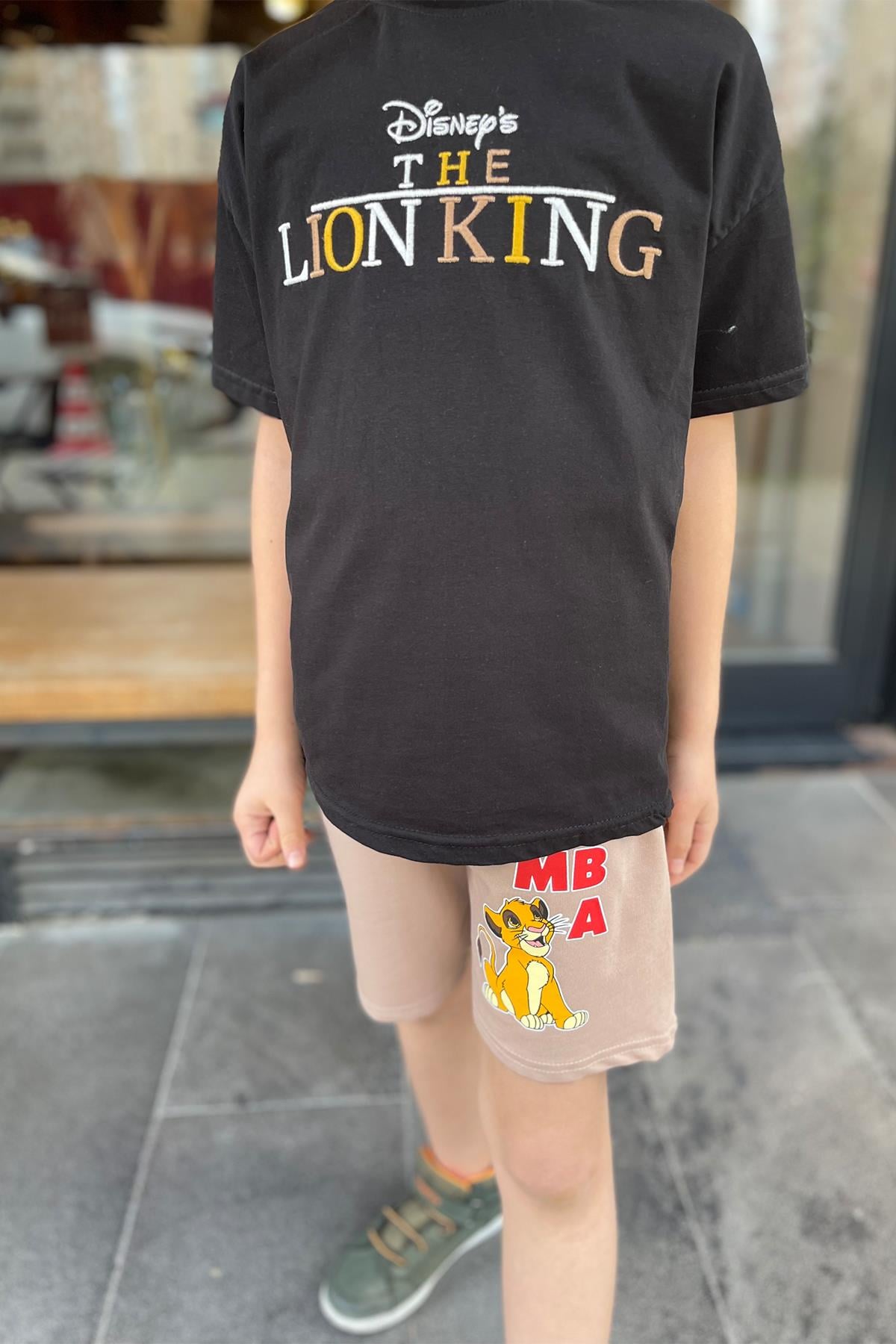 Kids Lion Baskılı Şort Takım