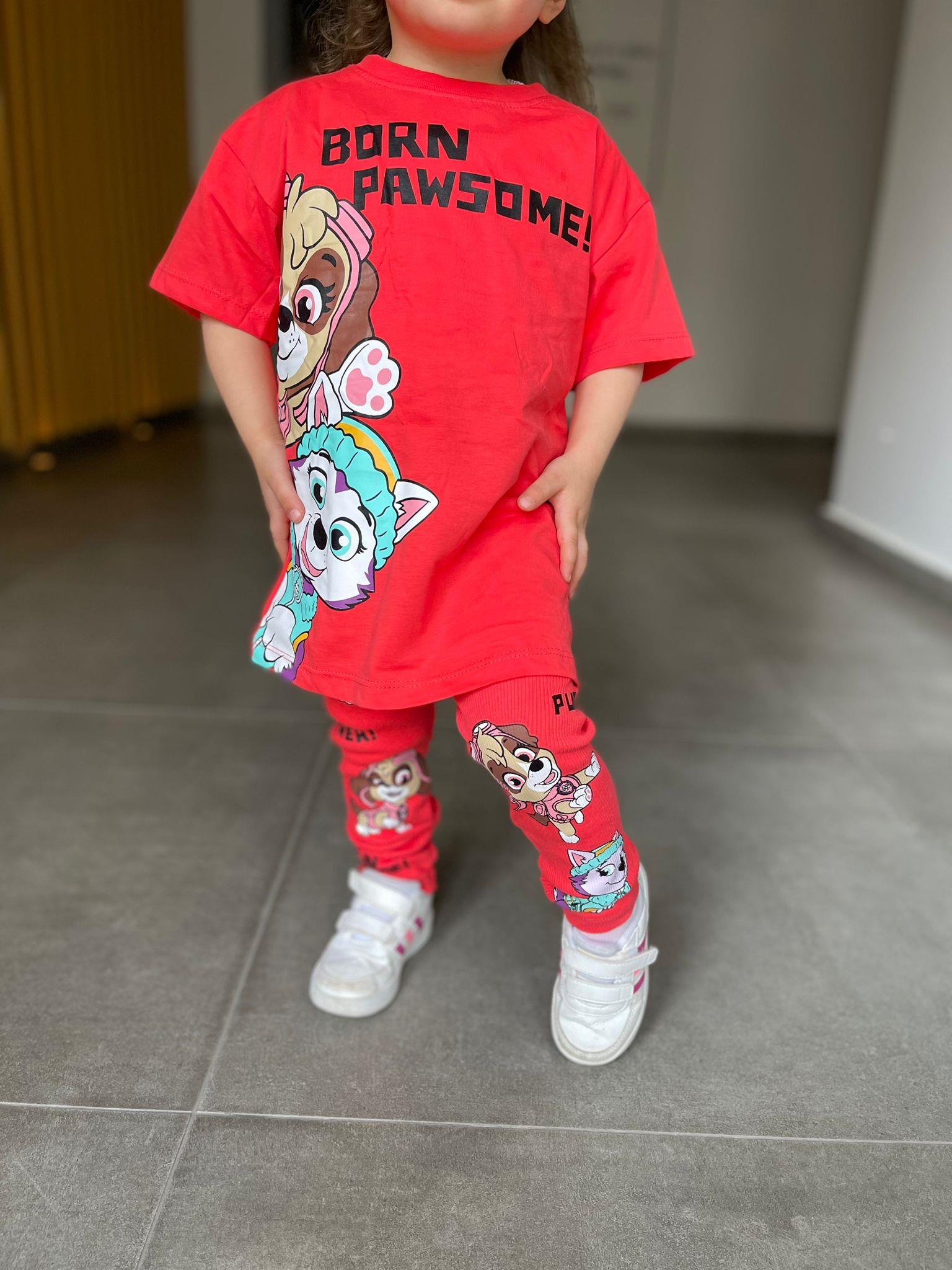 Kids Narçiçeği Desenli Taytlı Kız Takım
