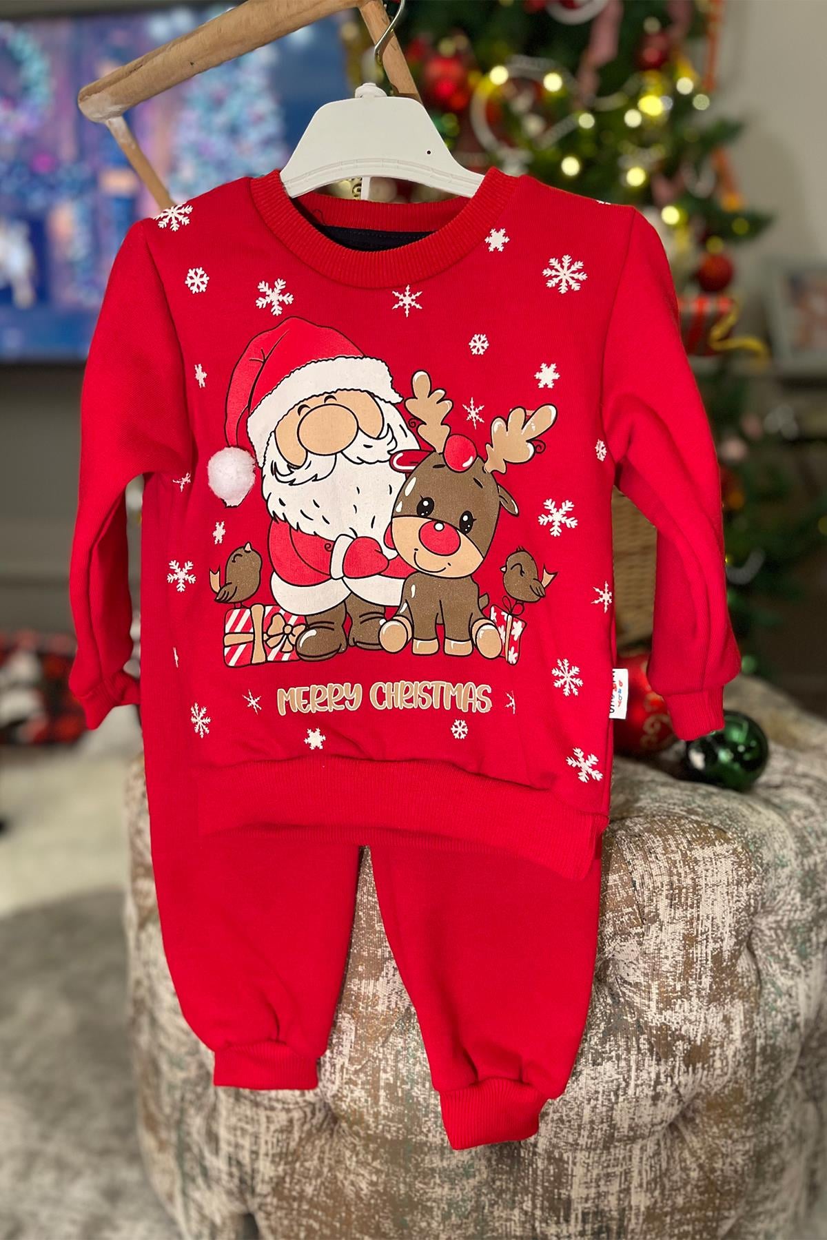 Kids Noel Baba Ponponlu Takım