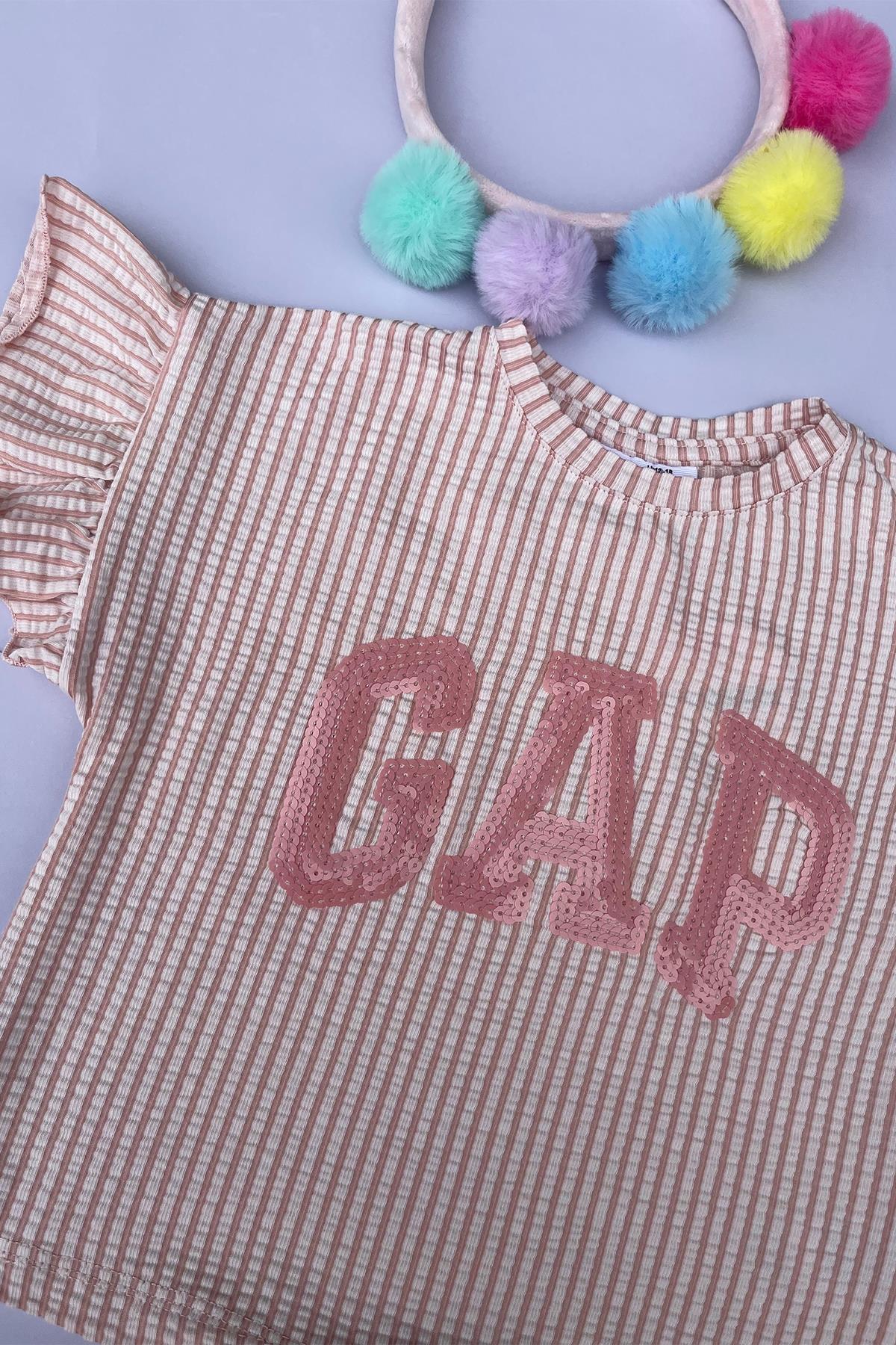 Kids Pembe Çizgili Bluz