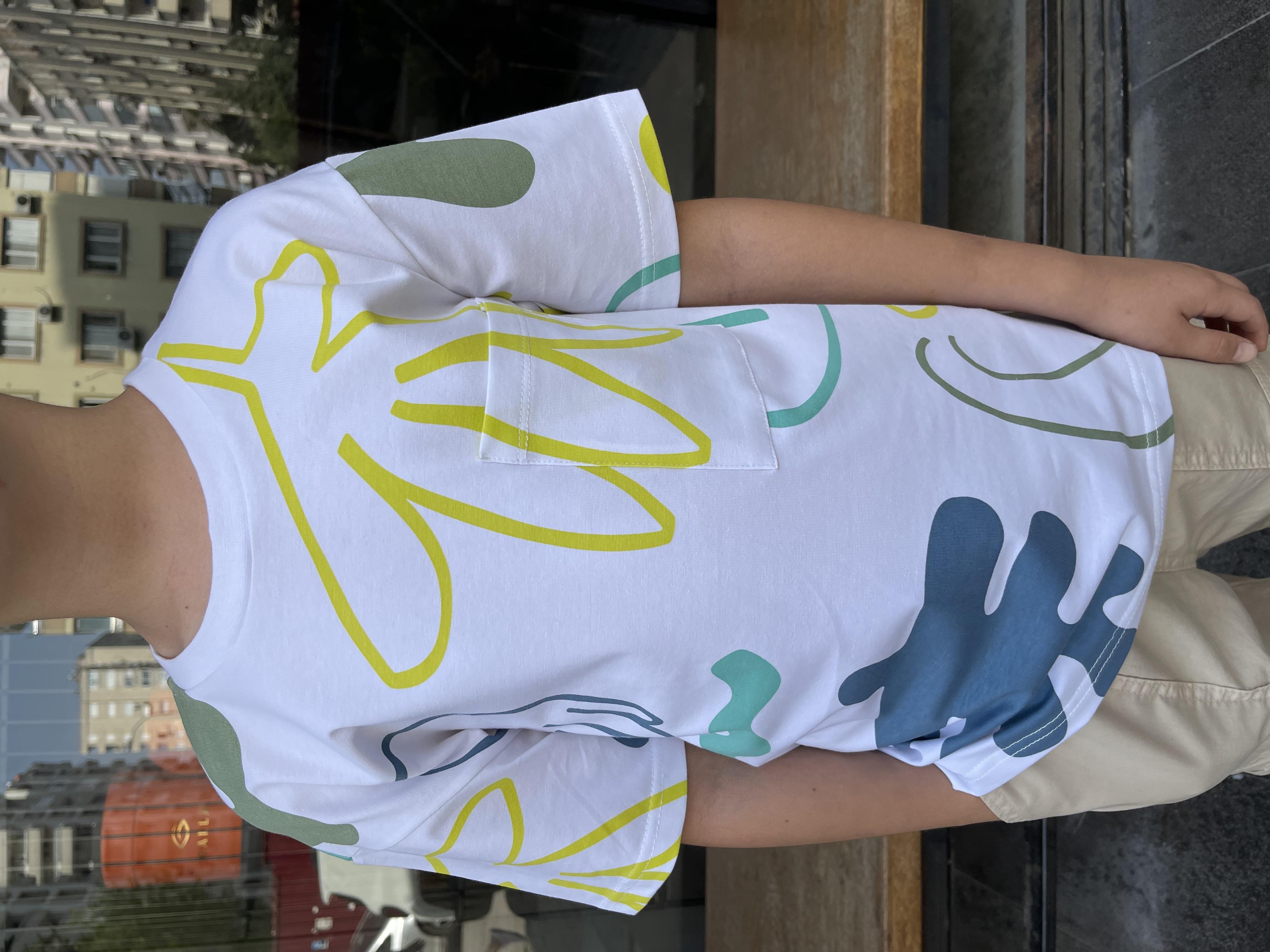 Kids Renkli Desenli Tshirt