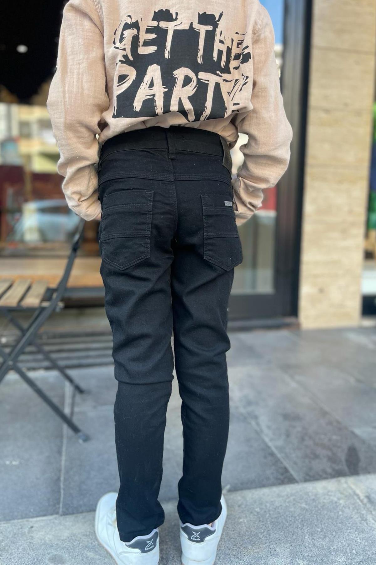 Kids Siyah Erkek Kot Pantolon