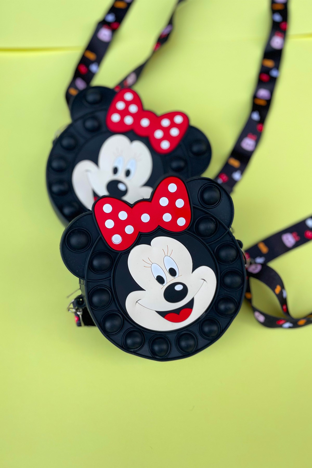 Kids Siyah Mickey Mouse Popit Çanta