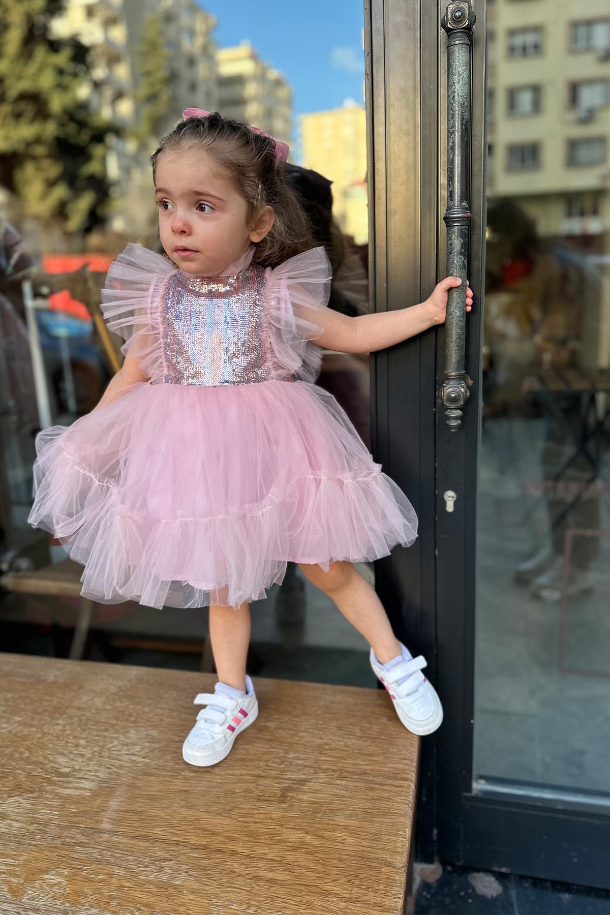 Kids Tül Detaylı Fairy Elbise