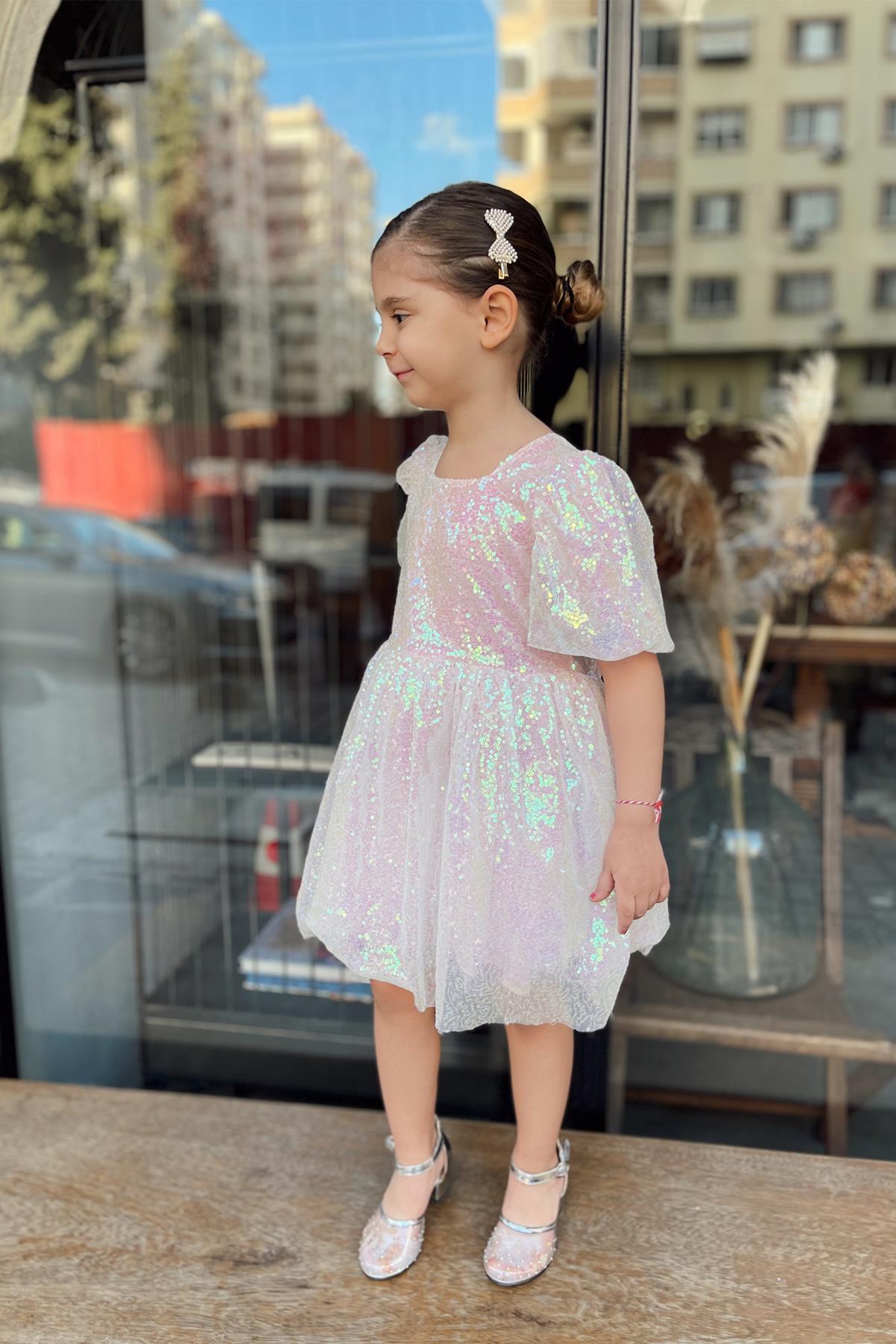 Kids Tül Detaylı Sandgirl Elbise