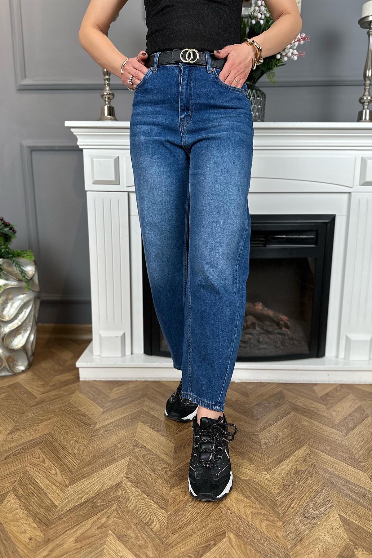 Lacivert Orjinal Slouchy Jean Pantolon