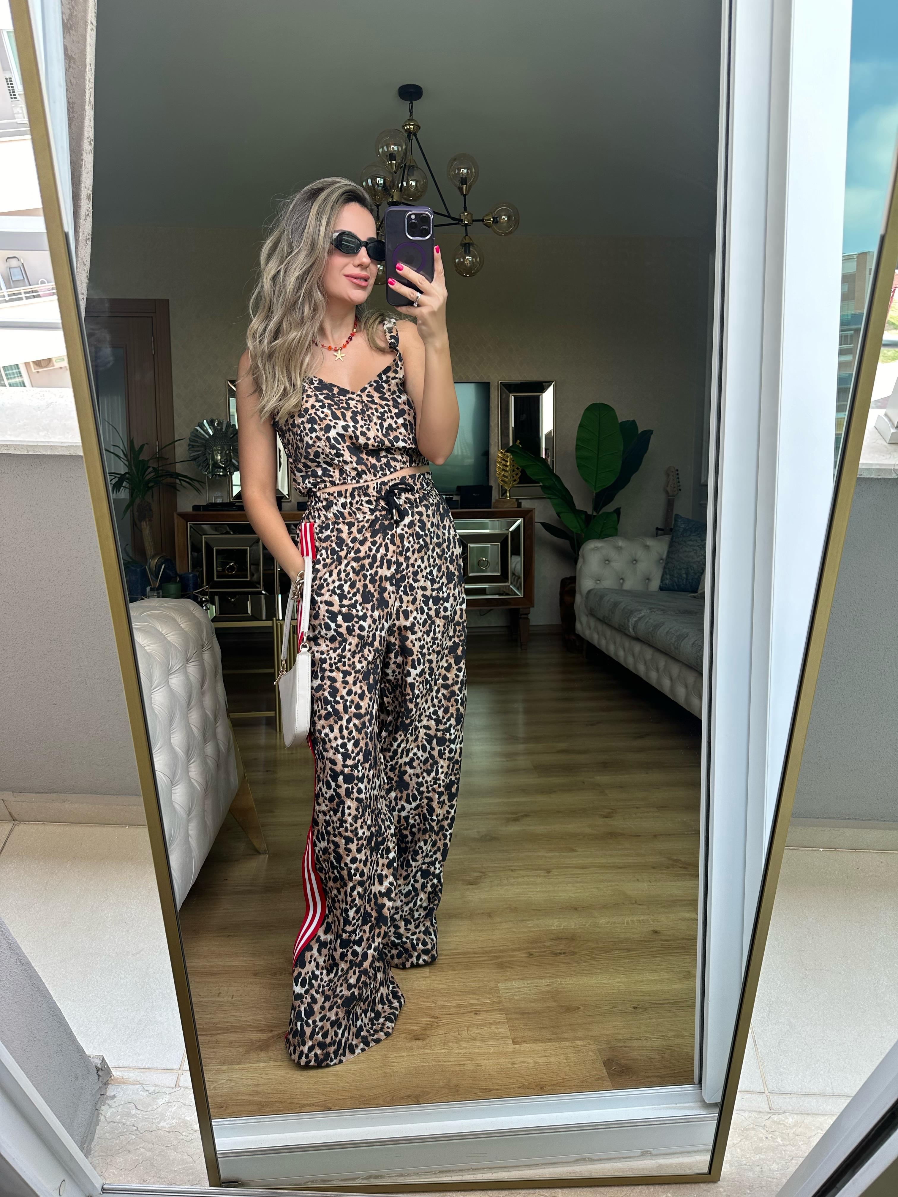 Leopar Bluz Pantolon Takım