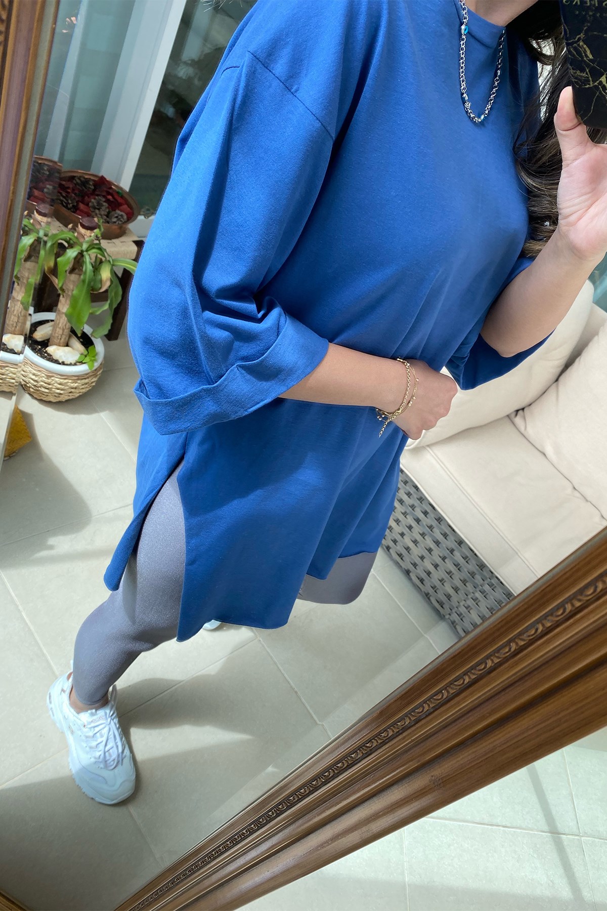 Mavi Basic Uzun Boyfriend Tshirt