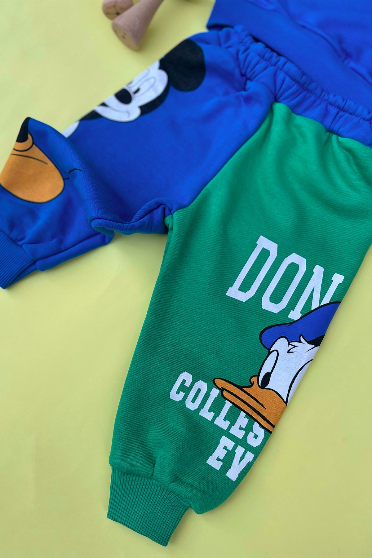 Mavi-Yeşil Baskılı Mickey Mouse Takım