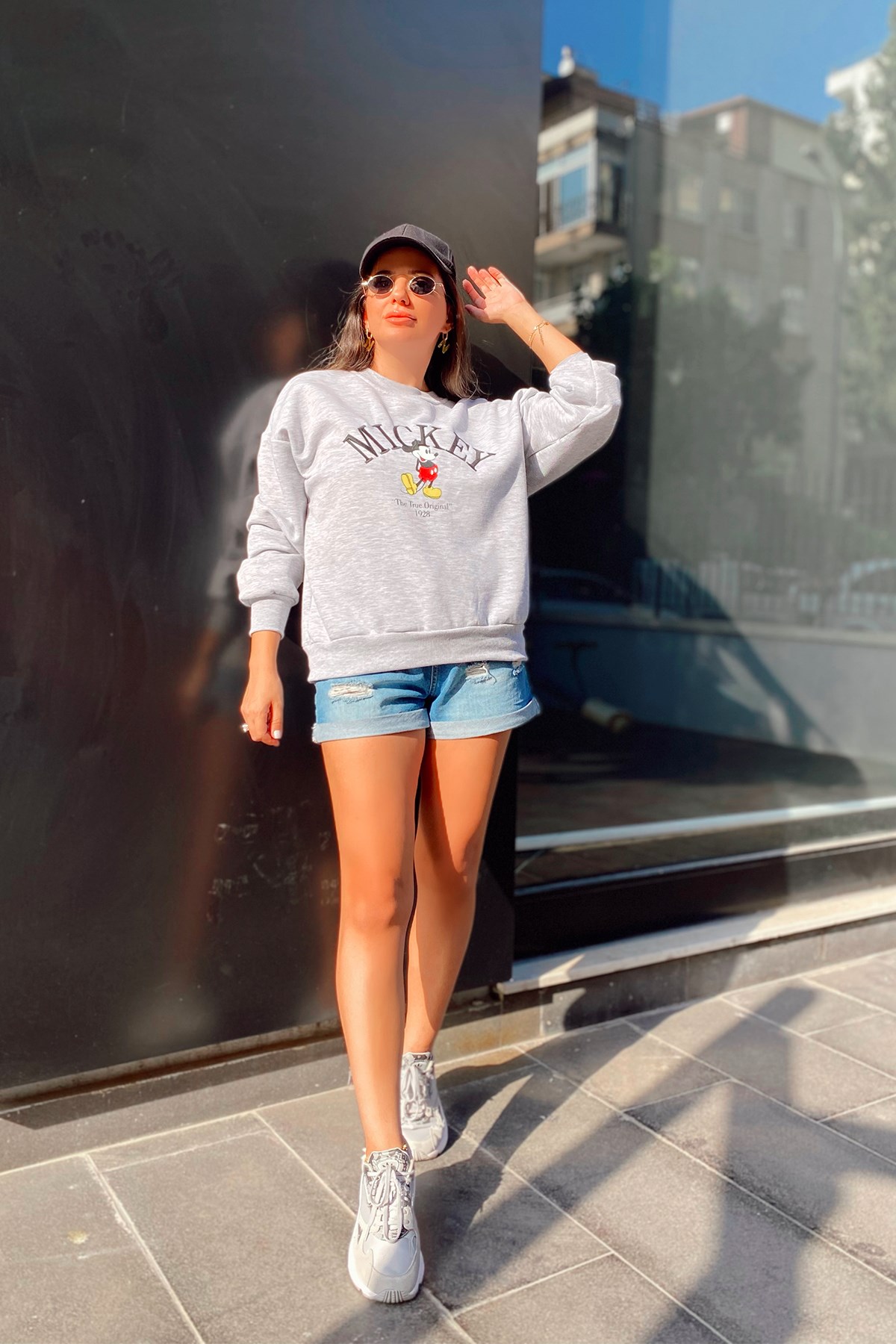 Mickey Mouse Baskılı Sweatshirt