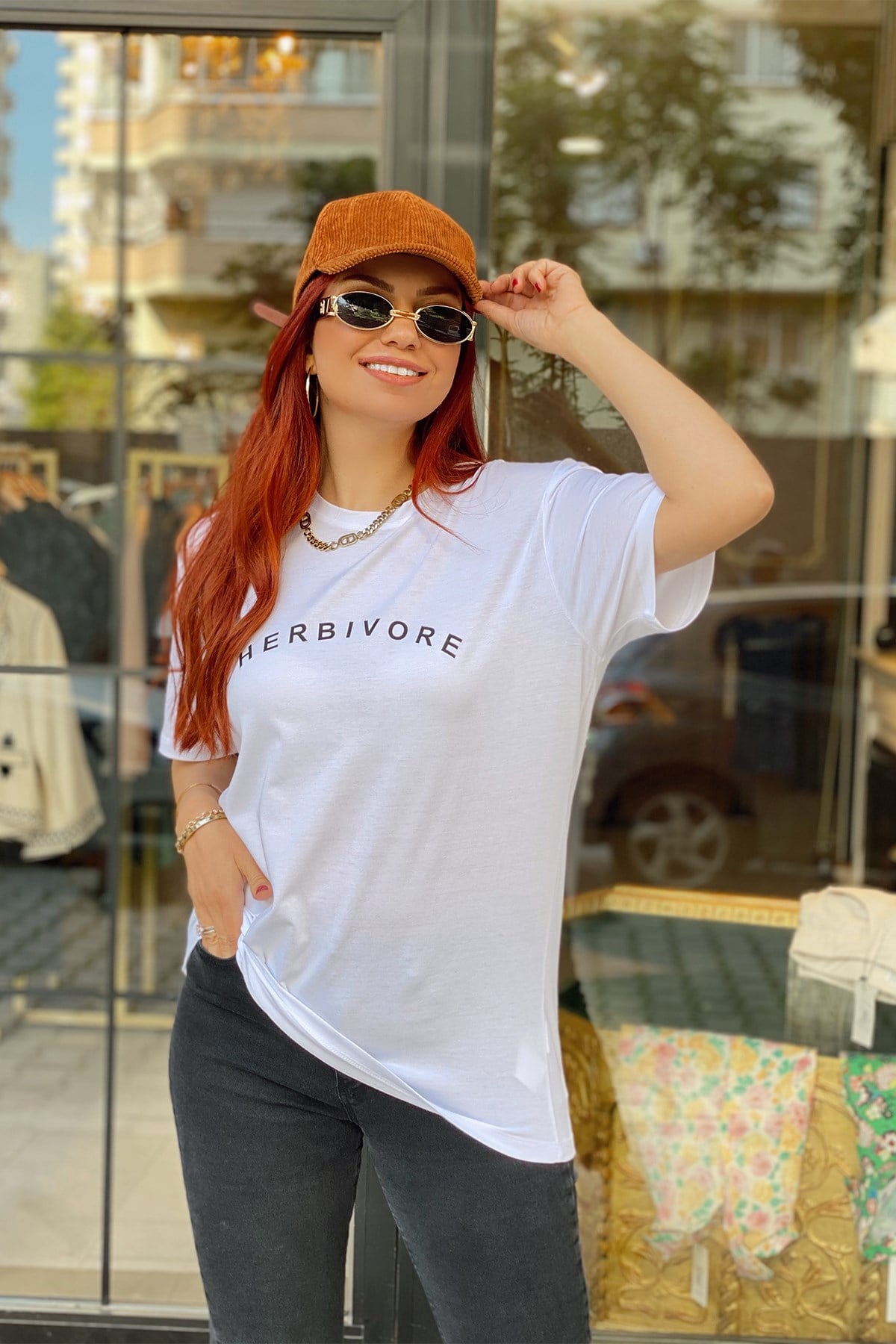 Önü Siyah Baskılı Tshirt
