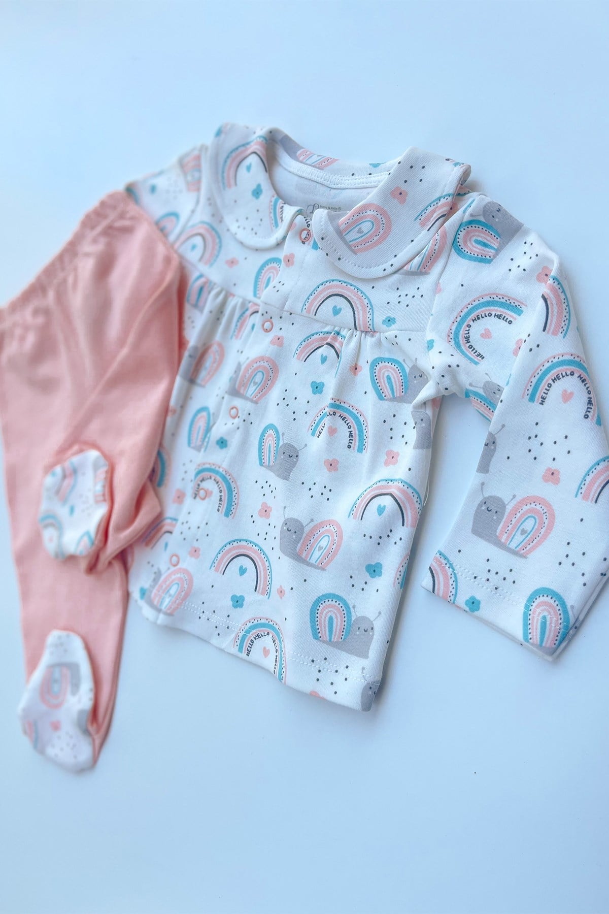 Patikli Salyangoz Pijama Takımı