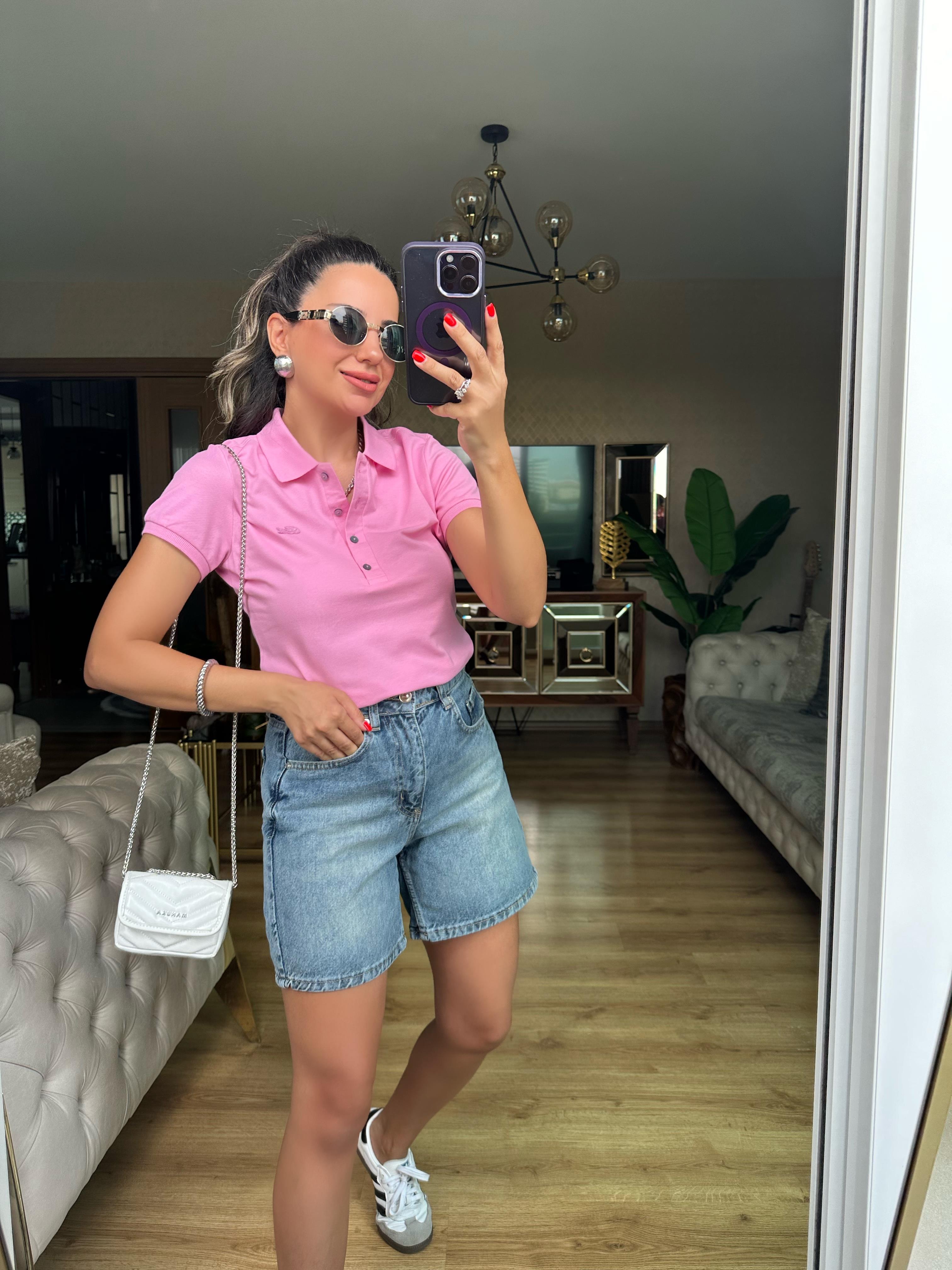 Pembe Orj Marka Tshirt