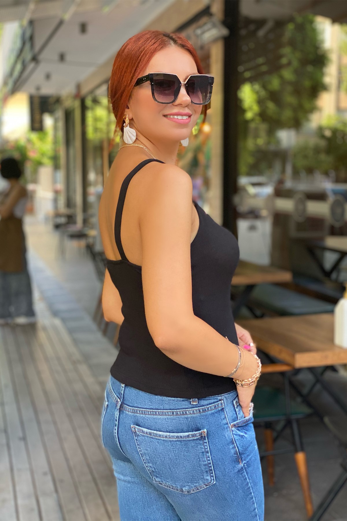 Siyah Askılı Basic Atlet