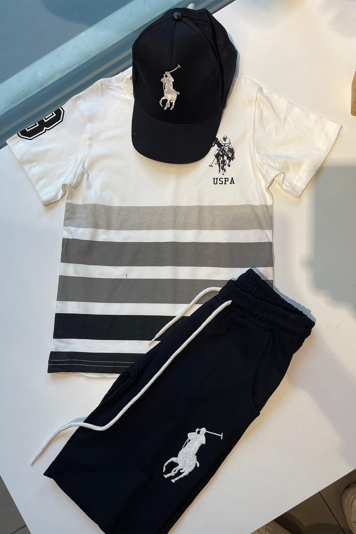 Siyah Şapkalı Şortlu Takım