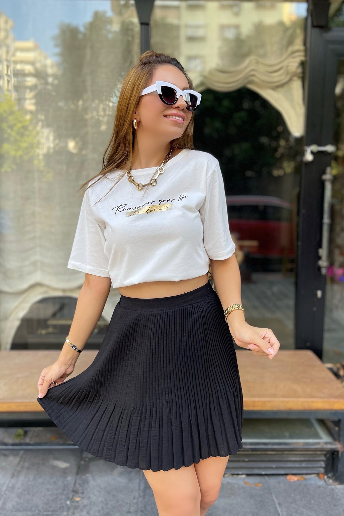 Siyah Şort Etek 