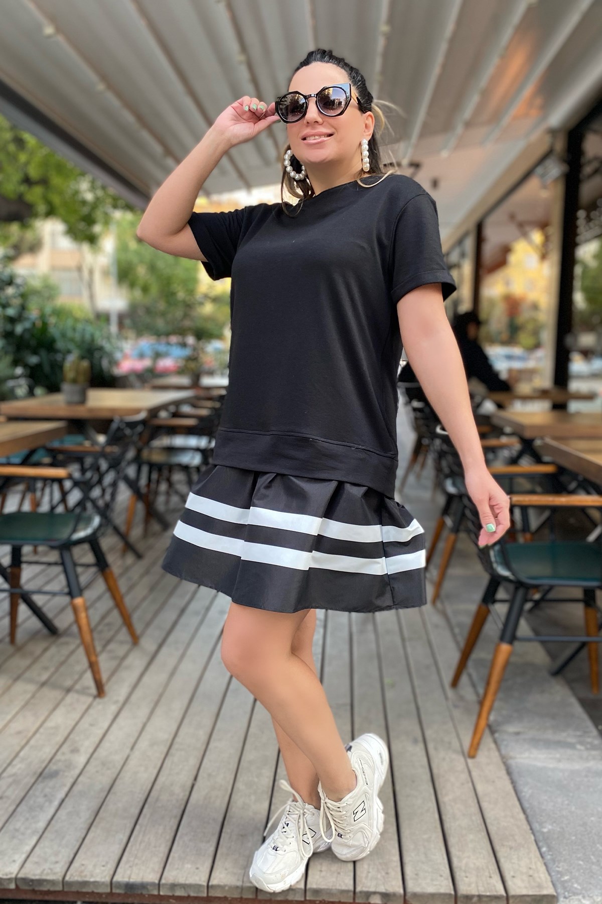 Siyah Sweat Elbise 