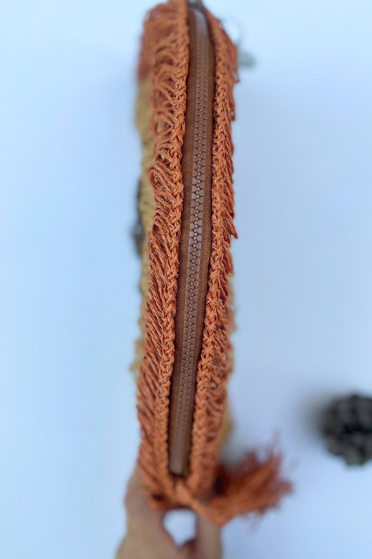 Tasarım Gri Clutch Çanta