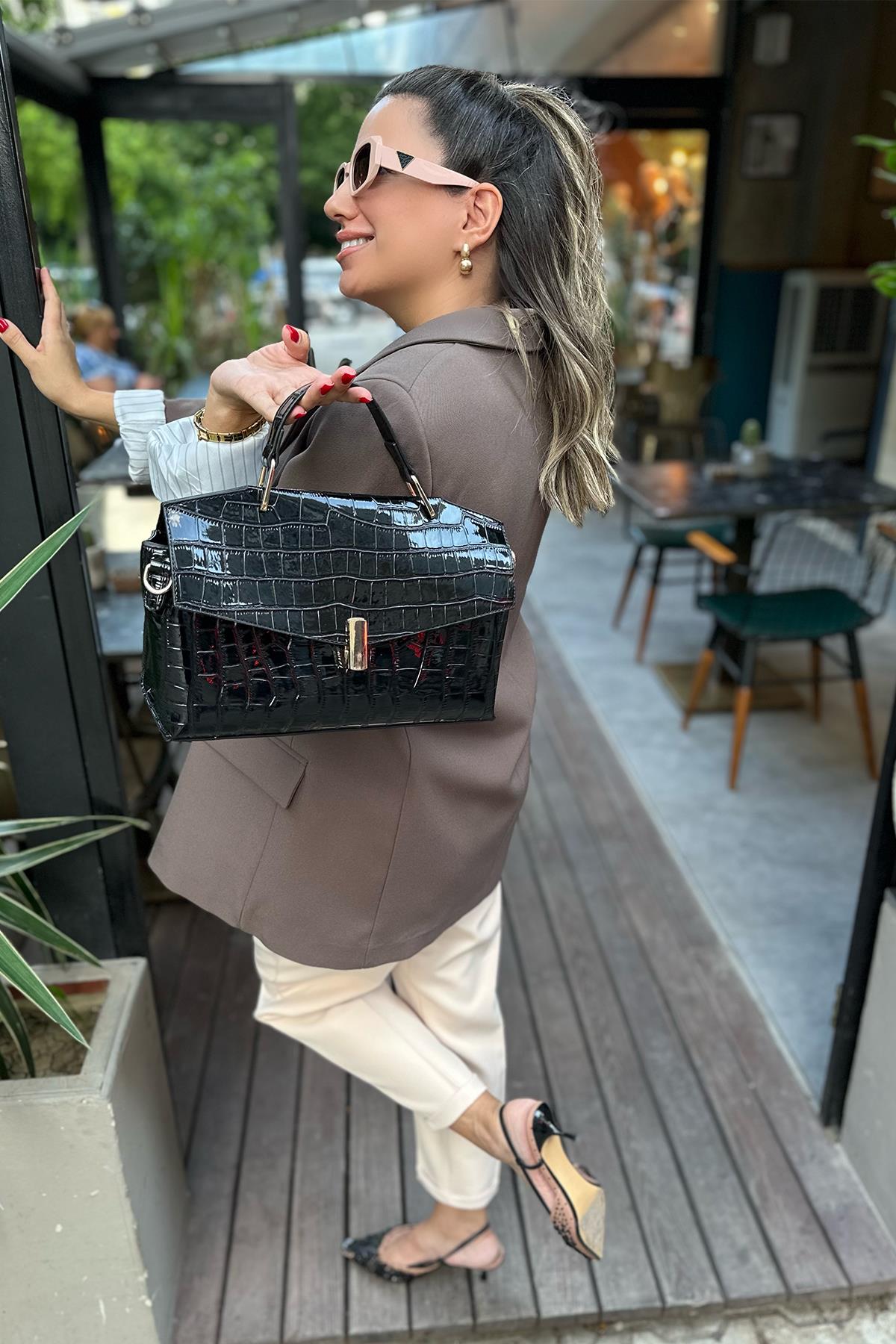 Toprak Kahve İçi Astarlı Blazer Ceket