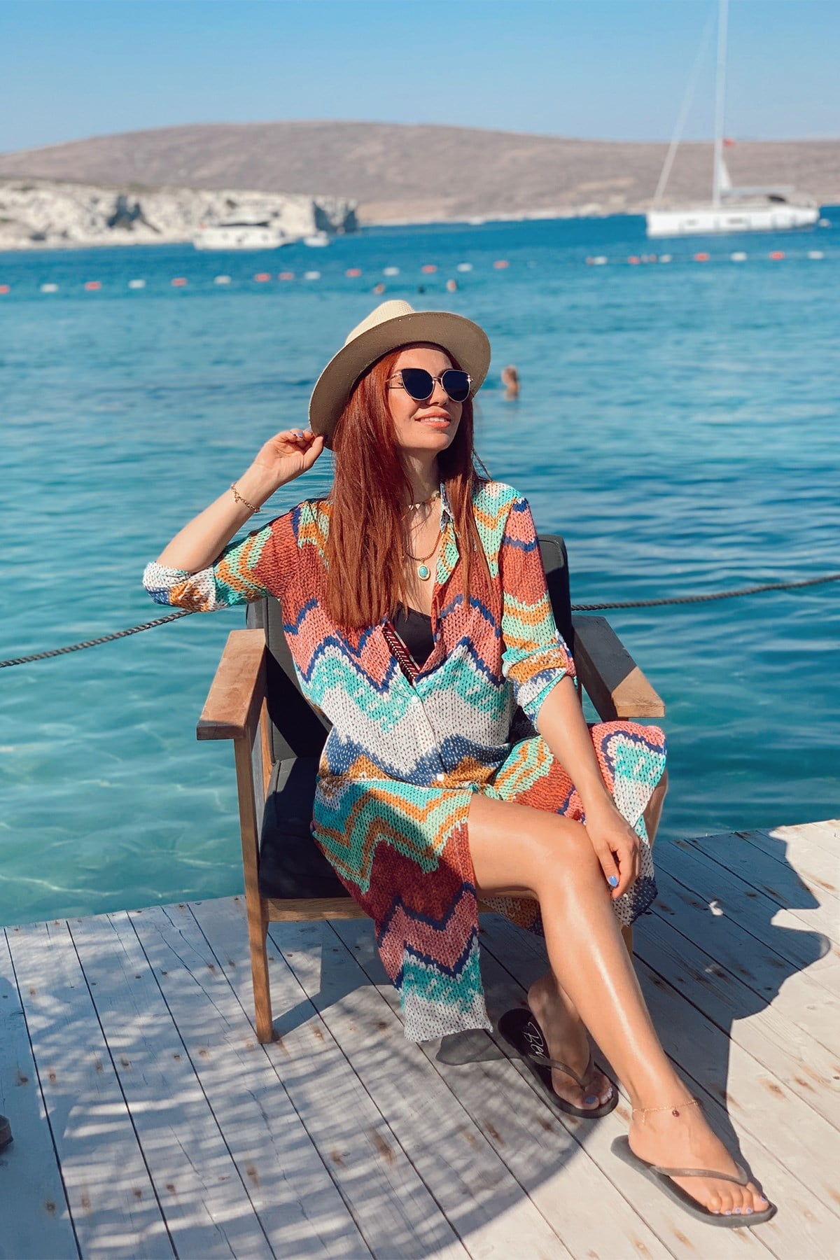 Uzun Şifon Gömlek Kimono