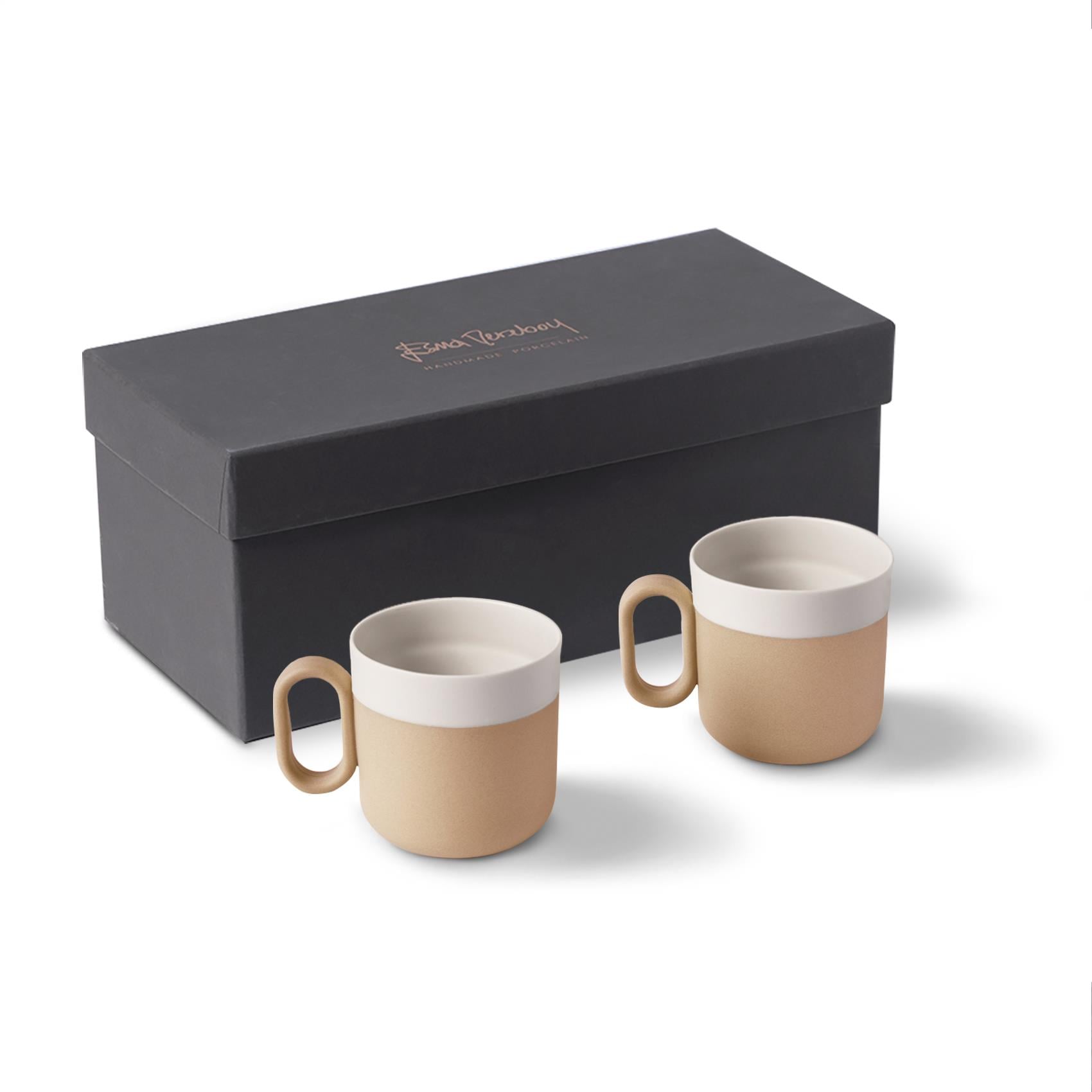 Capsule 2'li Çay Fincan Takımı Saman & Fildişi
