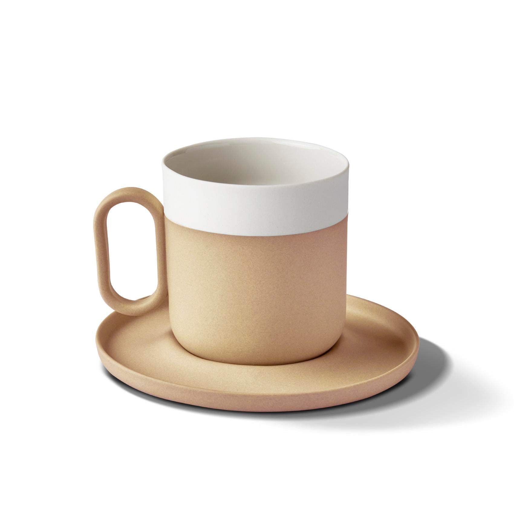 Capsule Tabaklı Çay Fincanı Saman - Saman & Fildişi