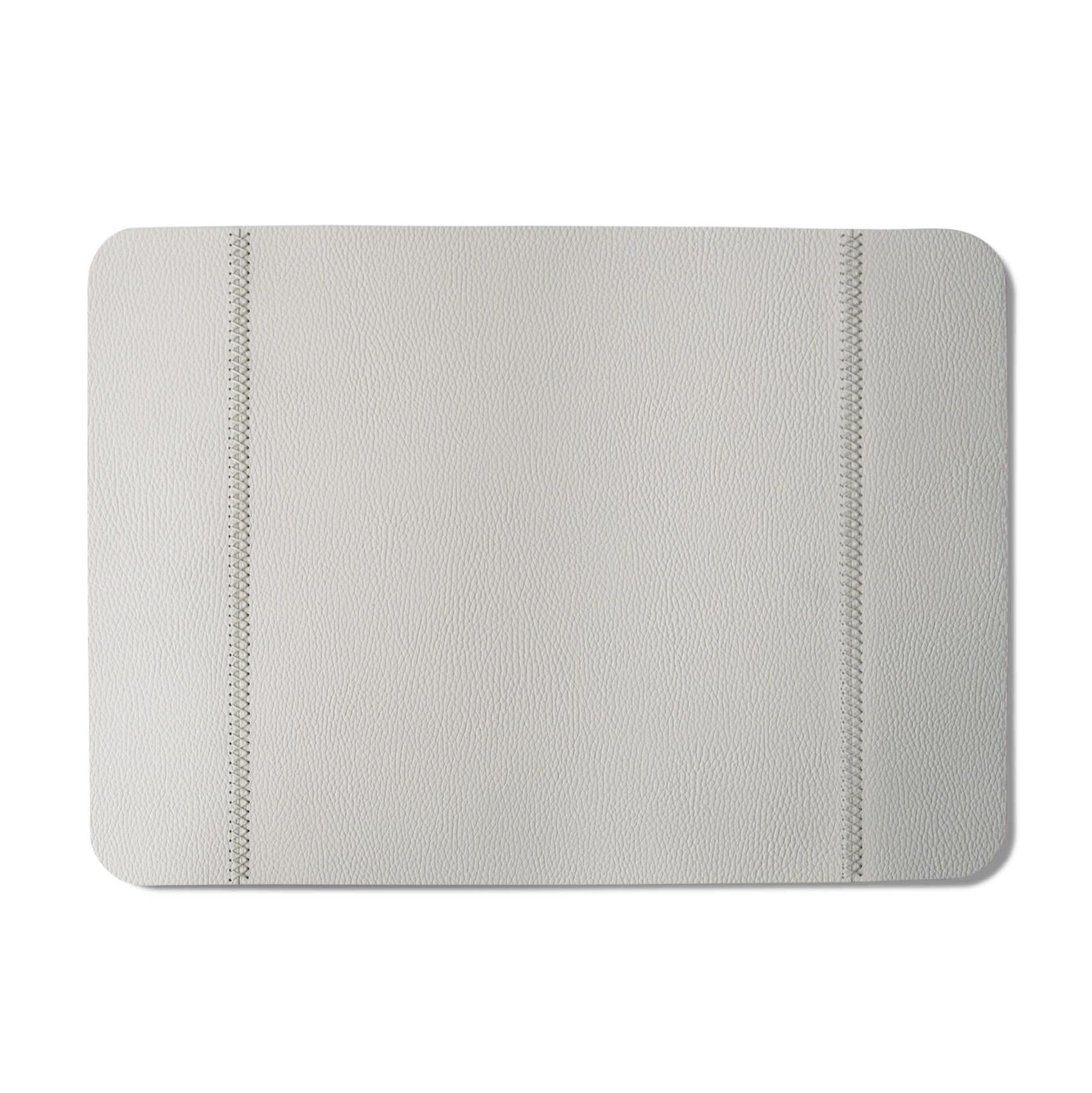 Dikdörtgen Dikişli Deri Amerikan Servis Gri