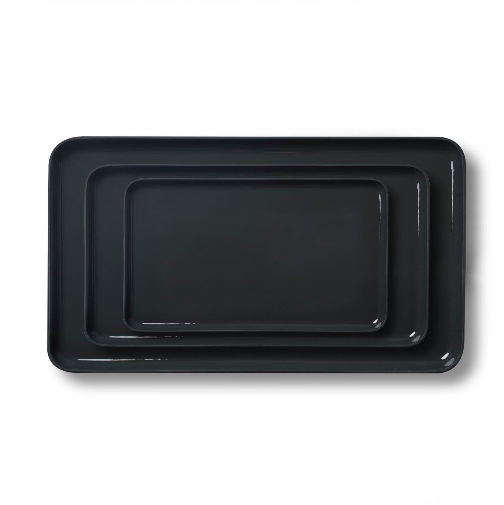 Dikdörtgen Tabak Seti Siyah